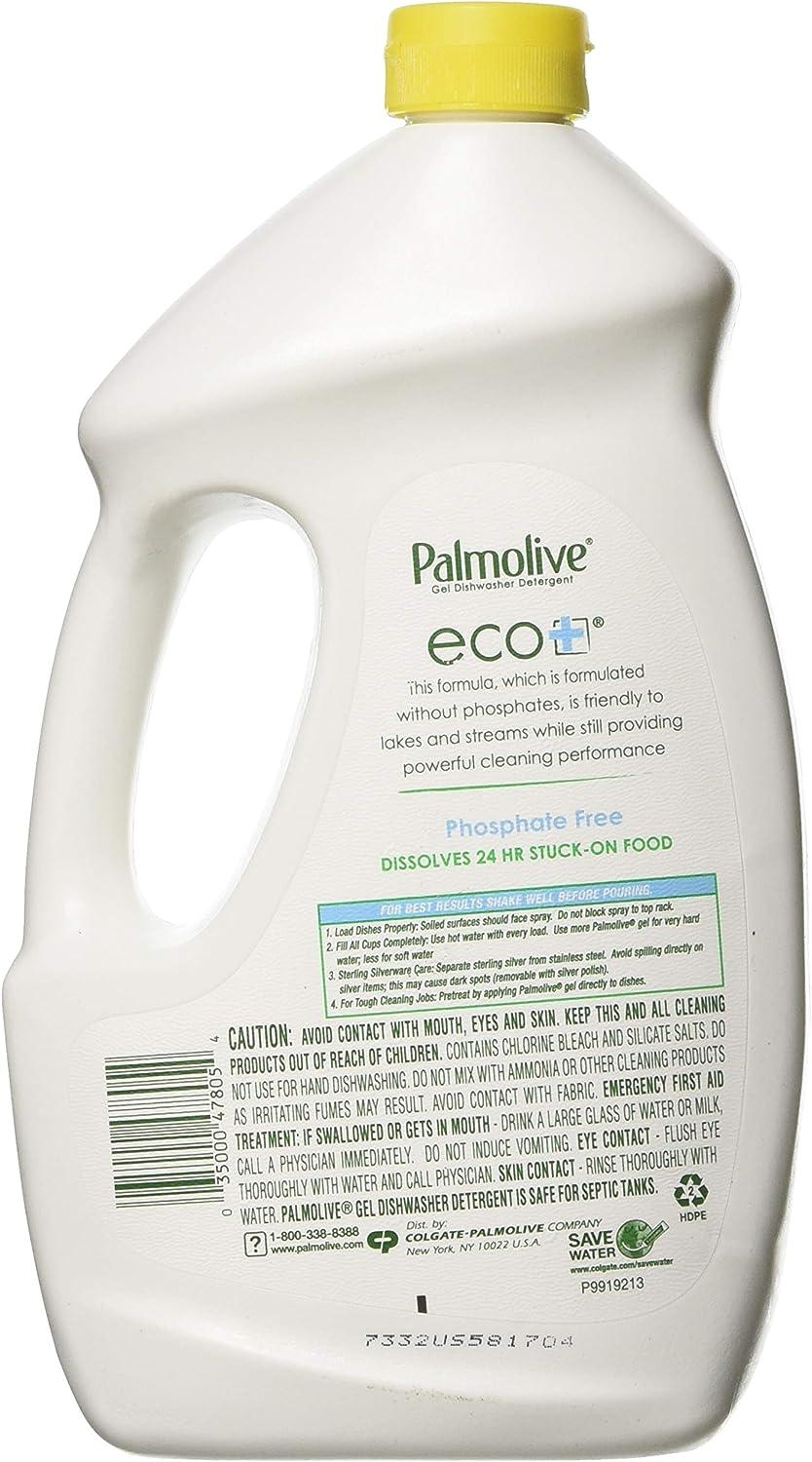 Palmolive Eco Lemon Scent Gel Dishwasher Detergent 45 oz EcoFriendly