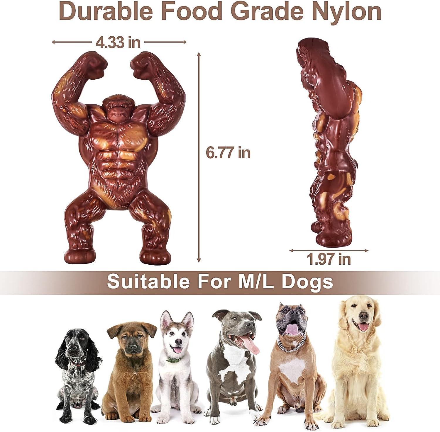 LUKITO Indestructible Dog Chew Toy - Real Beef - Aggressive Chewers - Large  Dogs - Brown | Buy Now with Express International Delivery | GoSupps.com
