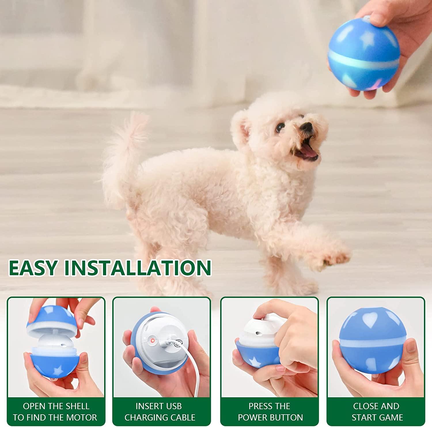 AUKL Interactive Dog Toys Wicked Ball Self Moving Motion Activated Ball
