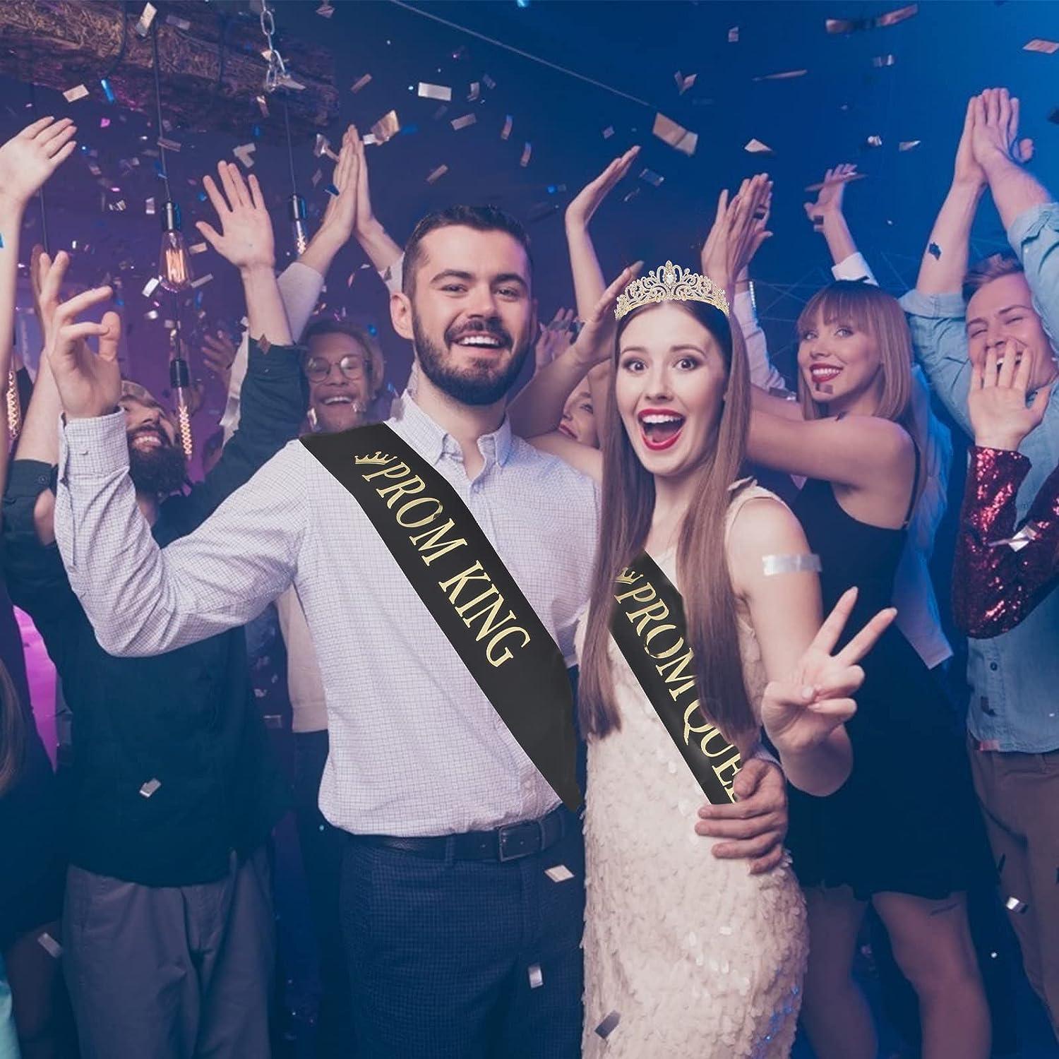 Prom King and Queen Crown Set Prom King and Queen Sashes Gold Queen