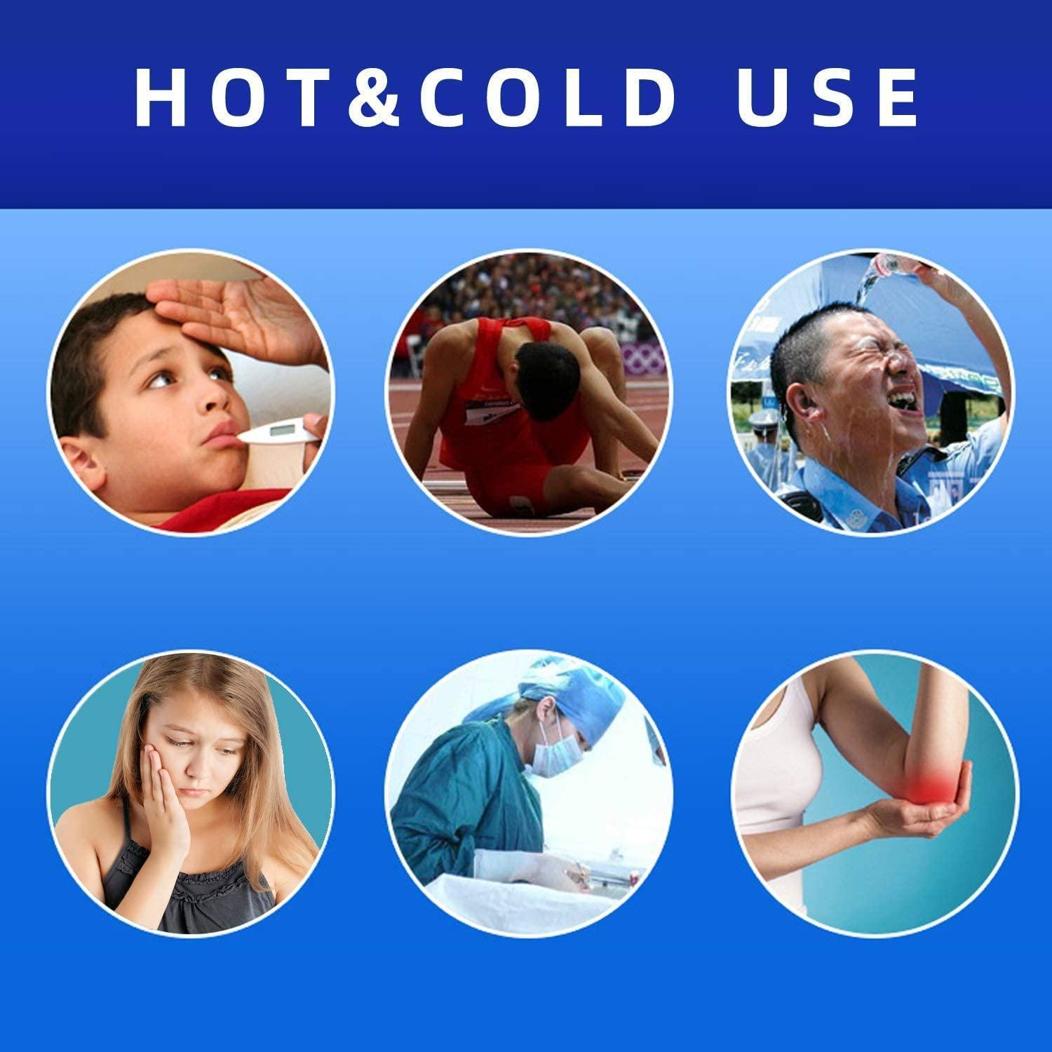 Ankle/Sport Foot Ice Therapy Wrap,Hot Cold Ice Gel Pack with Adjustable Brace for Sprained