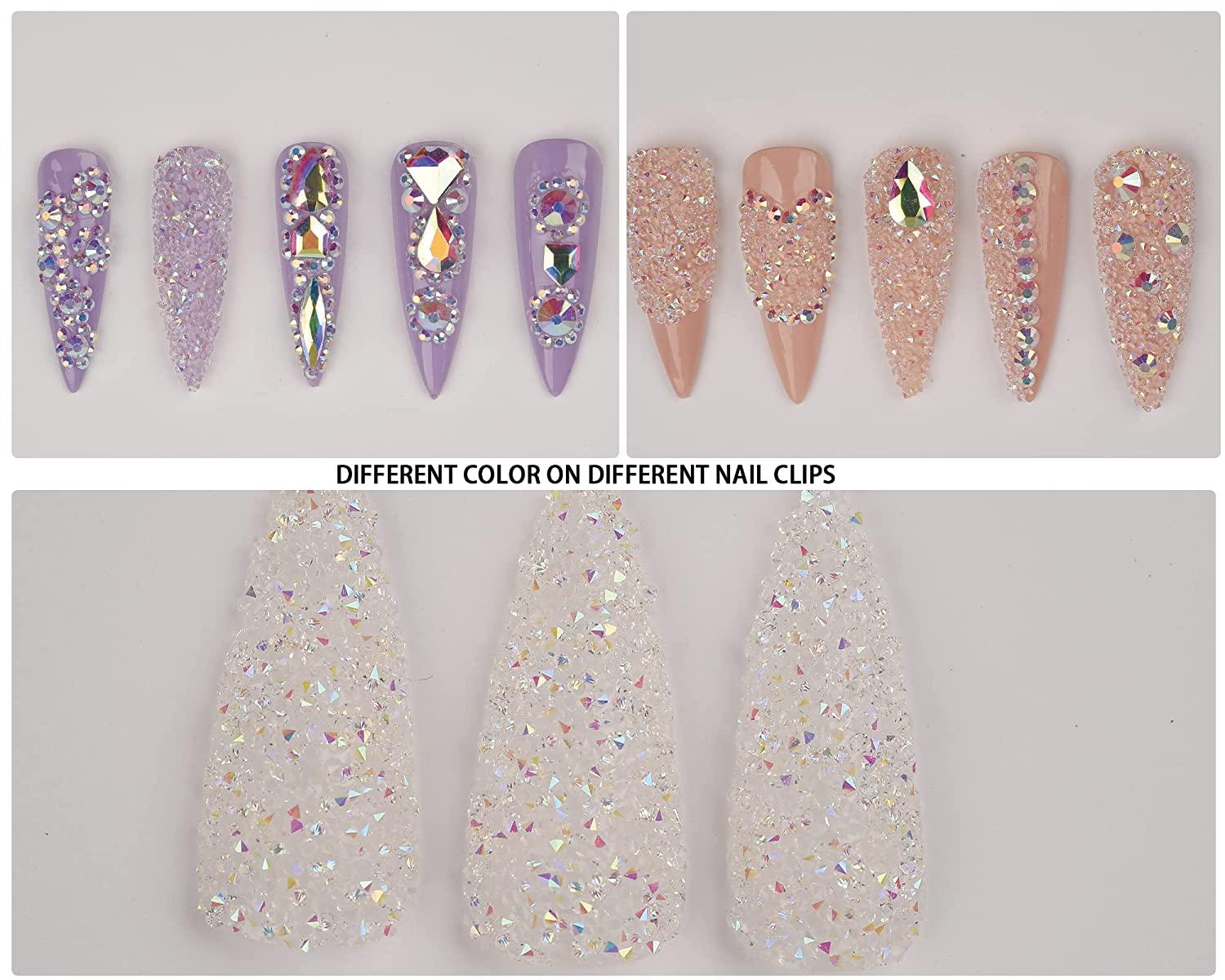 Glitter Pixie Nails Crystal Micro Beads Multicolor AB 3D Nail Art Rhin