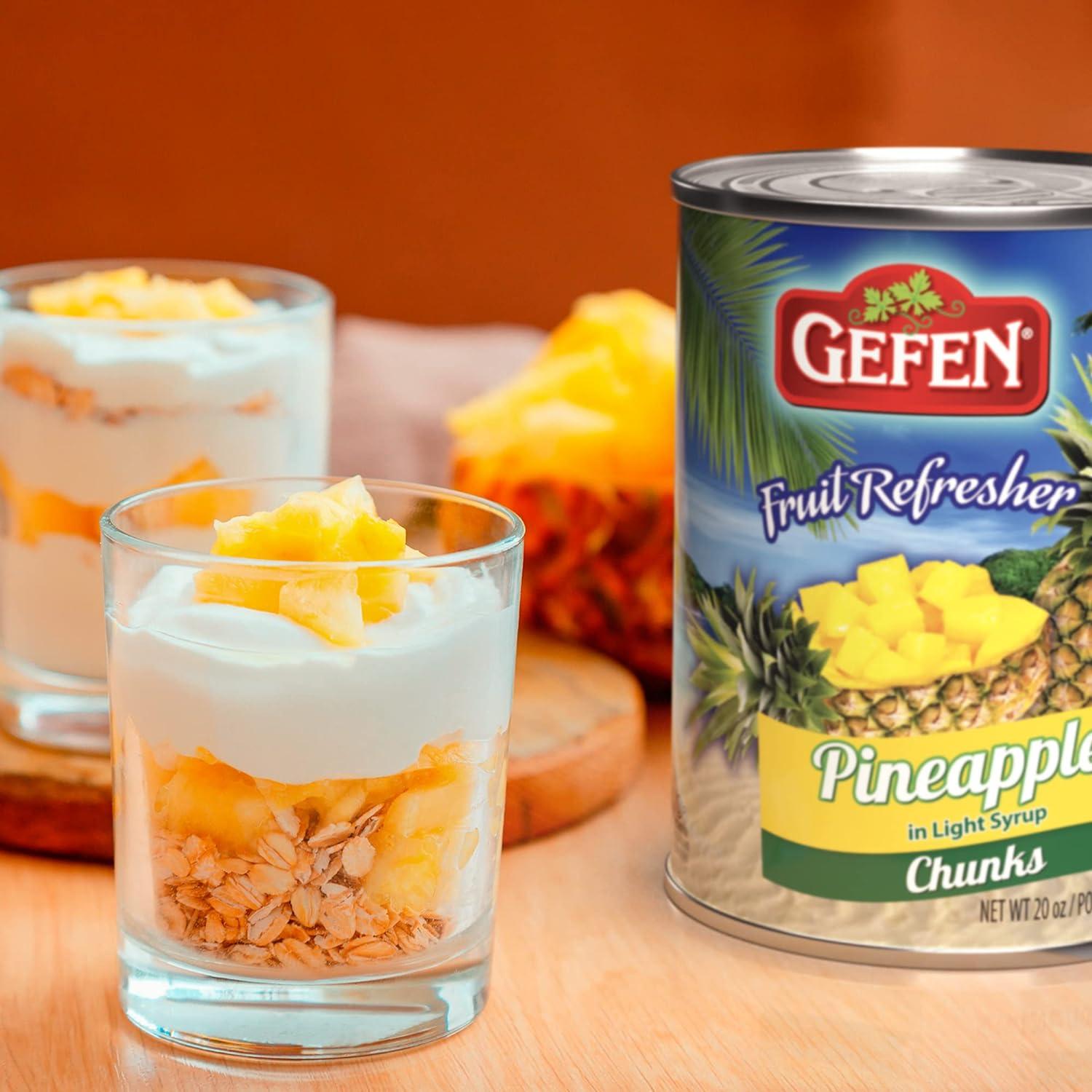 Gefen Pineapple Chunks 20oz (4 Pack) Canned Fruit Snack Buy Now