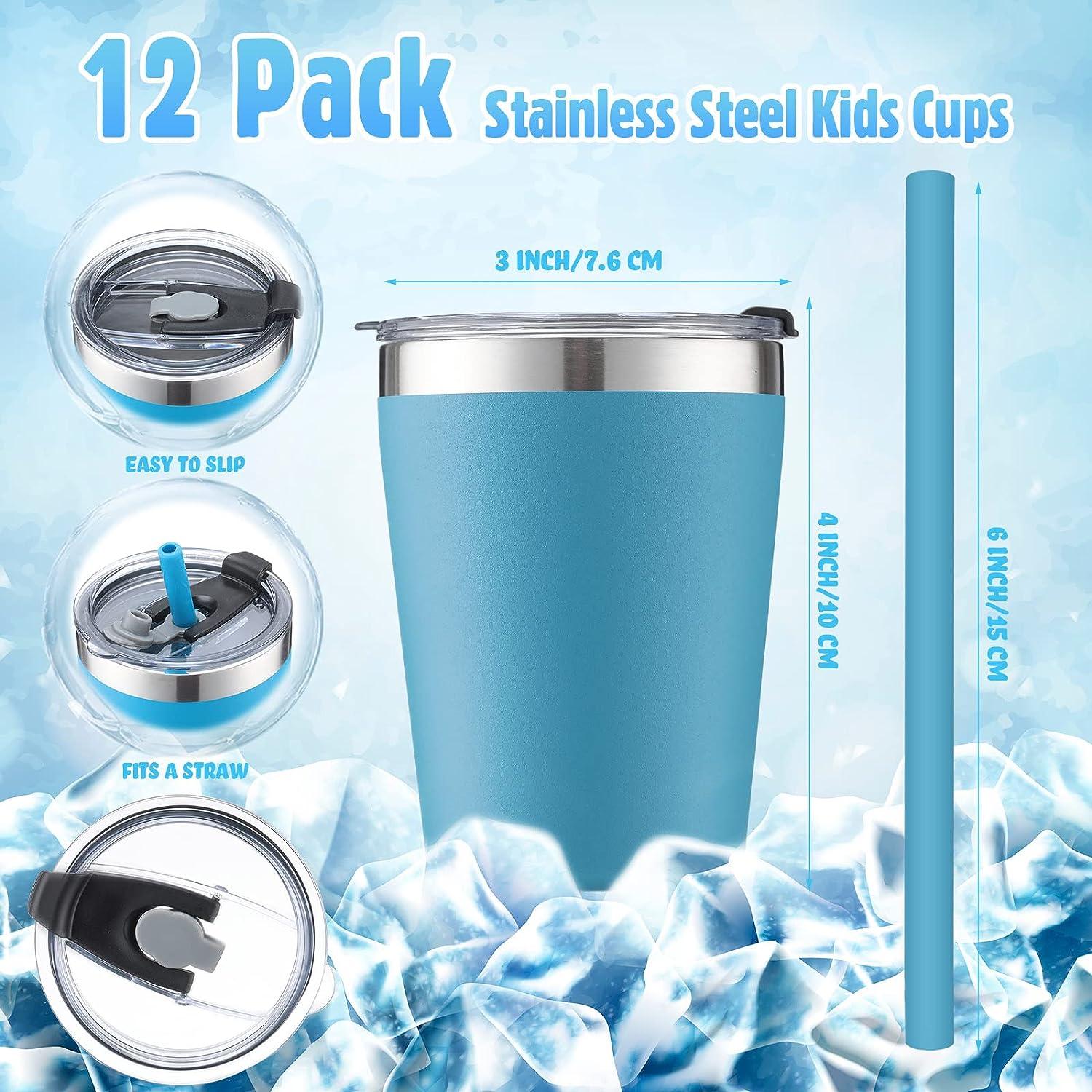 Yahenda 4 Pack Kids Straw Sippy Cups Toddler Stainless Steel