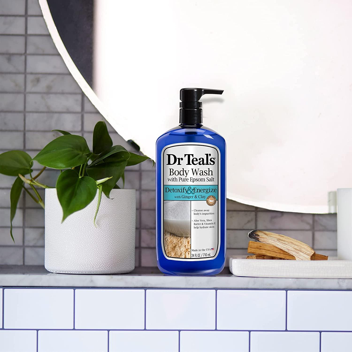 Dr Teal's Body Wash 24 fl oz Detoxify & Energize with Ginger & Clay