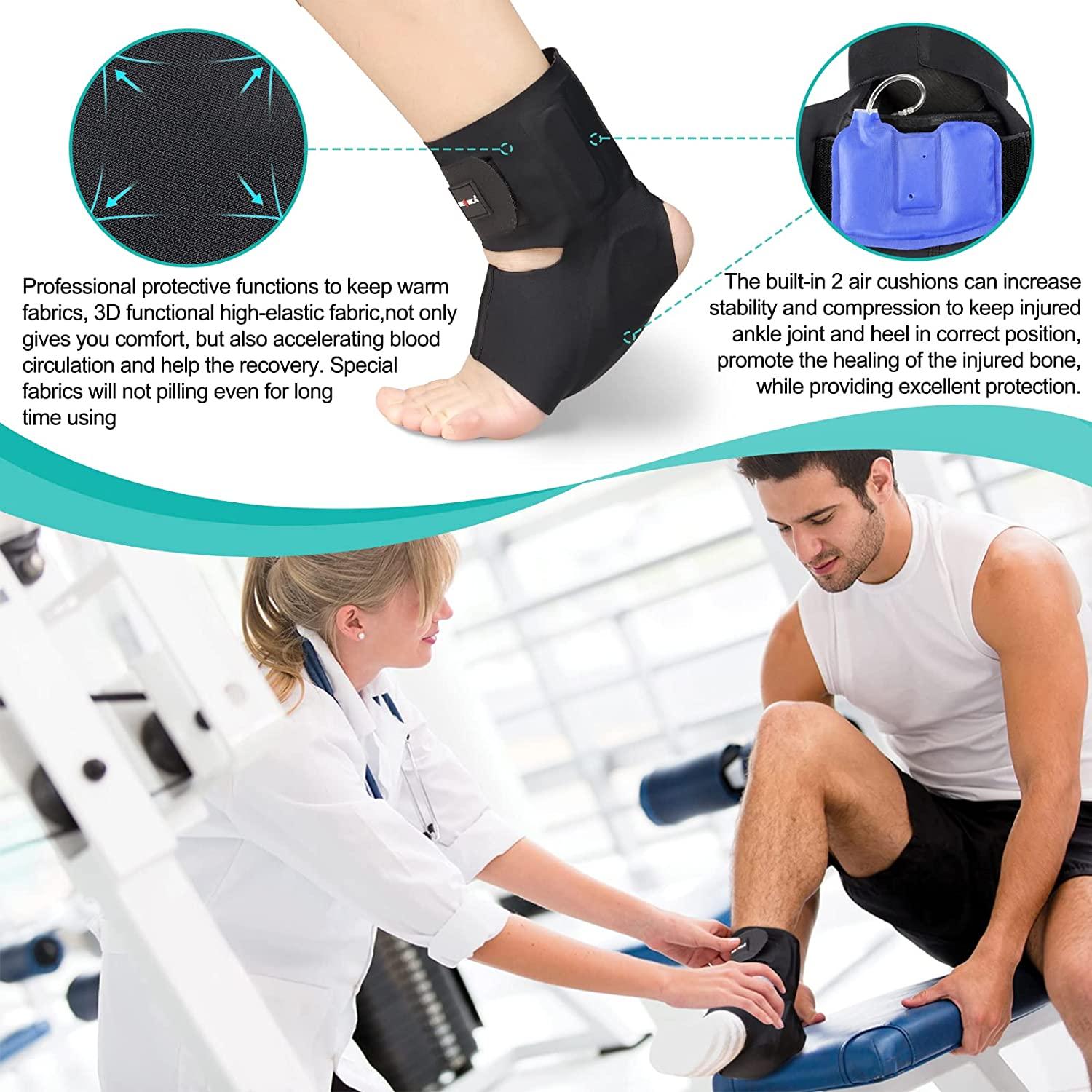 NEENCA Ankle Brace with Inflatable Heel Pads, Medical Ankle Support ...