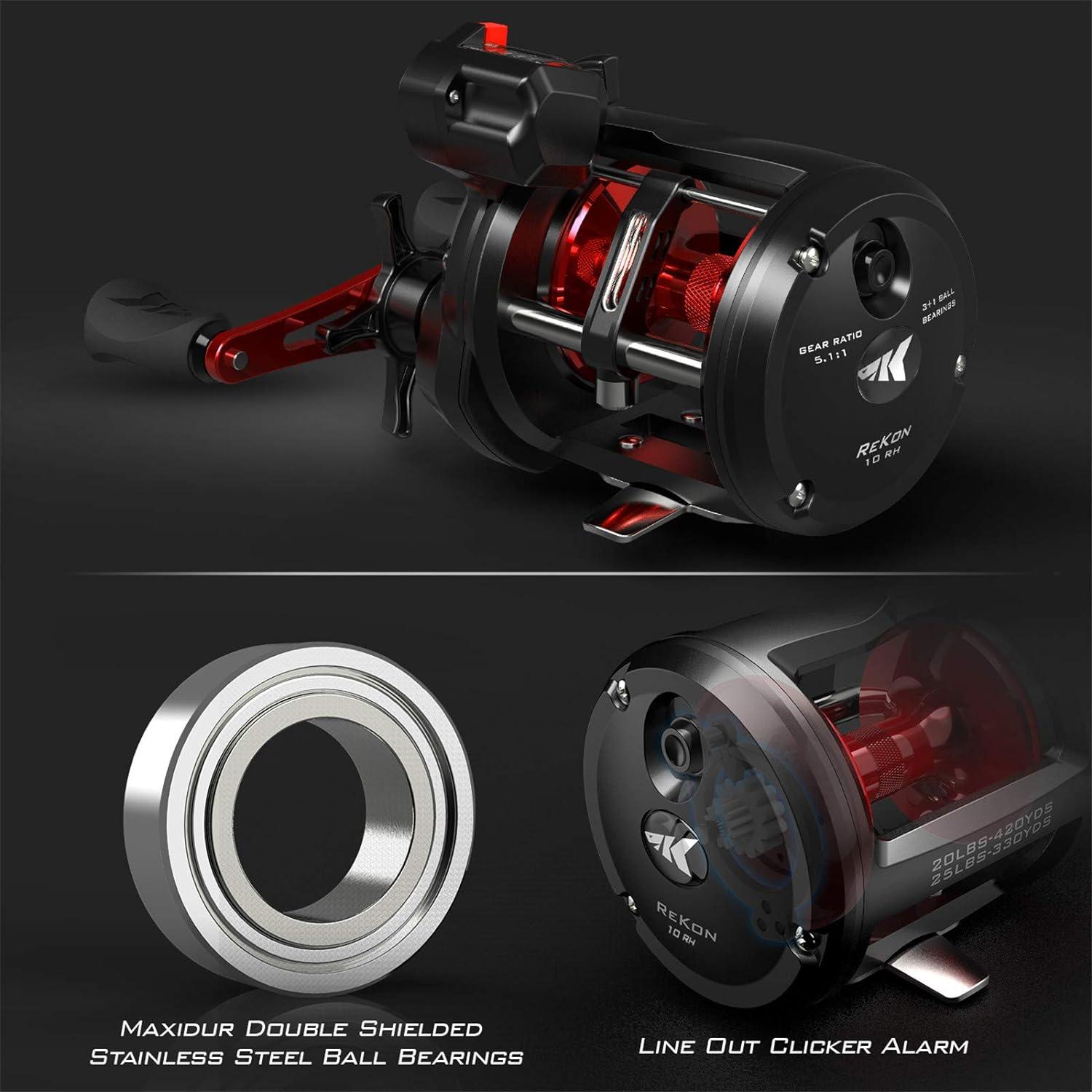 KastKing ReKon Round Baitcasting Reel Line Counter/Level Wind