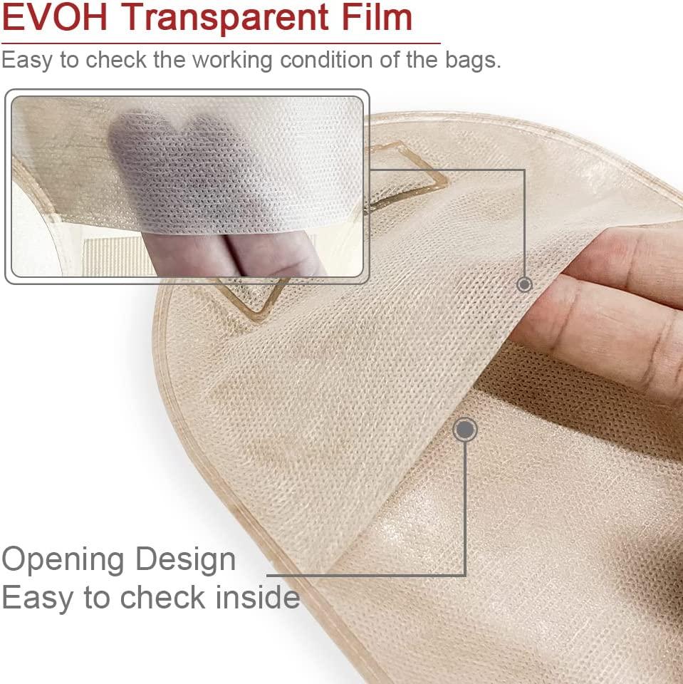 Carbou 20 PCS Colostomy Bags,Ostomy Supplies,One Piece Drainable Ostomy Pouch with Closure for