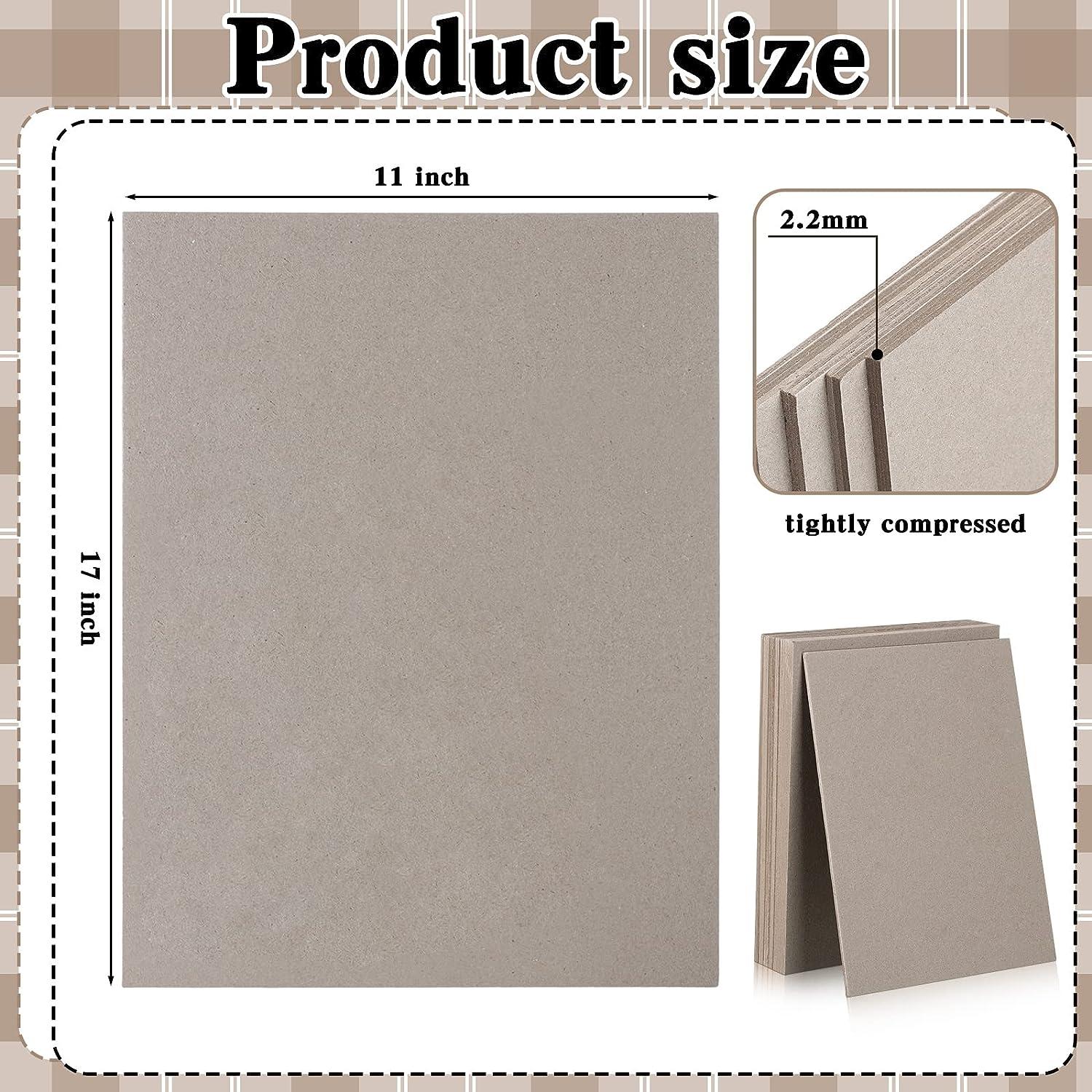 BBTO 20 Pcs Book Board, 80 Pt 0.086'' Thick Binders Board Chipboard  Designer Bookboard Heavy Duty Chipboard Sheets Bookbinding Supplies for Book  Binding Materials Cover (11 x 17 in, 0.086'' Thick)