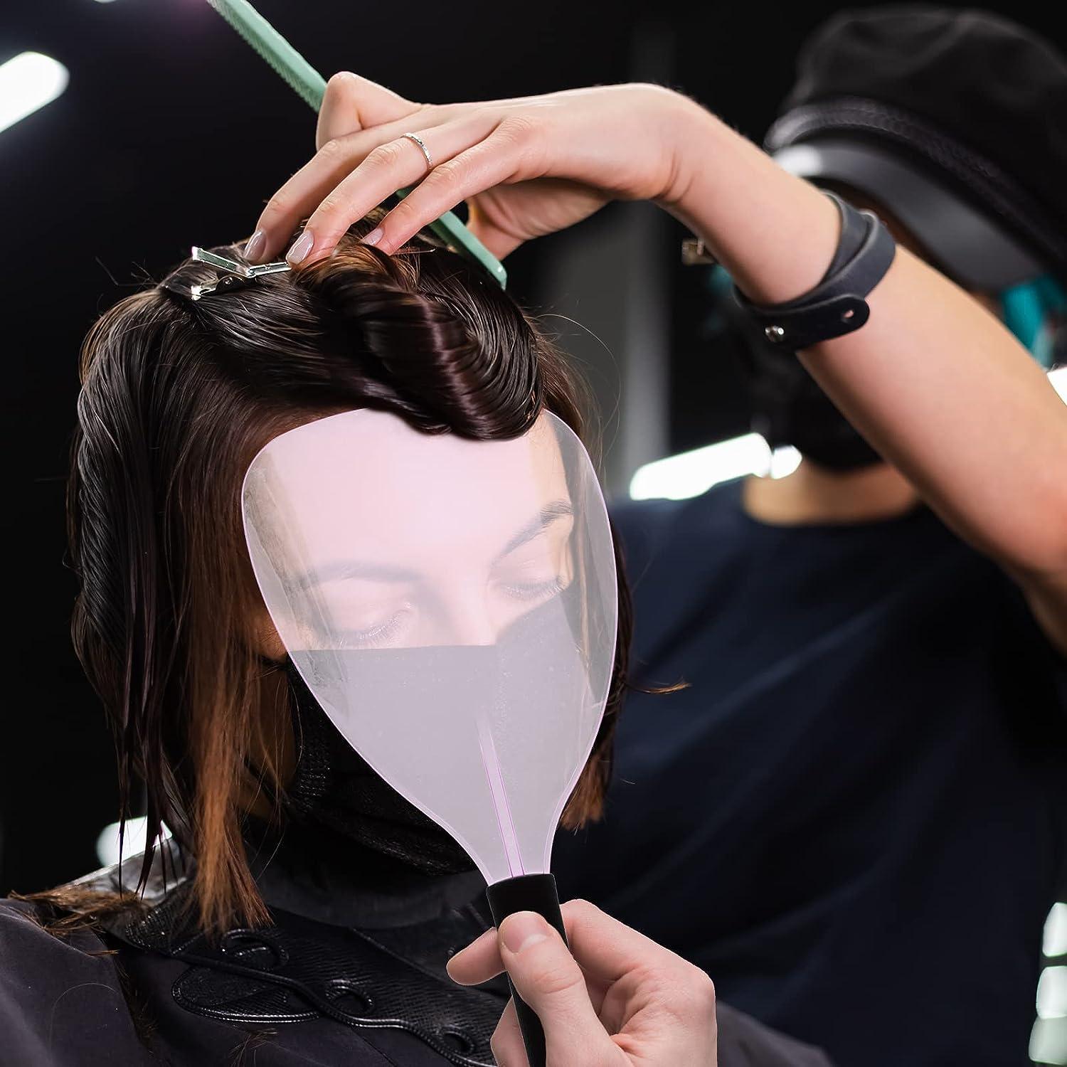 WSERE 5 Pieces Professional Hair Barber Salon Mask Shield Plastic