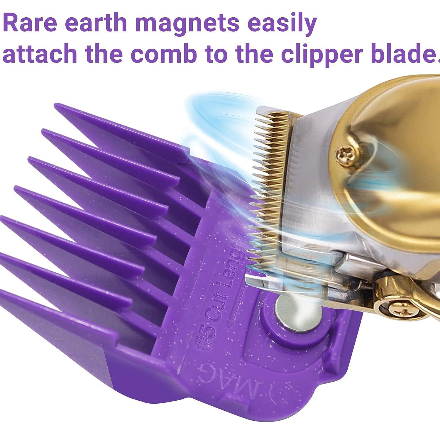 Magnets to hold clipper blades when sharpening