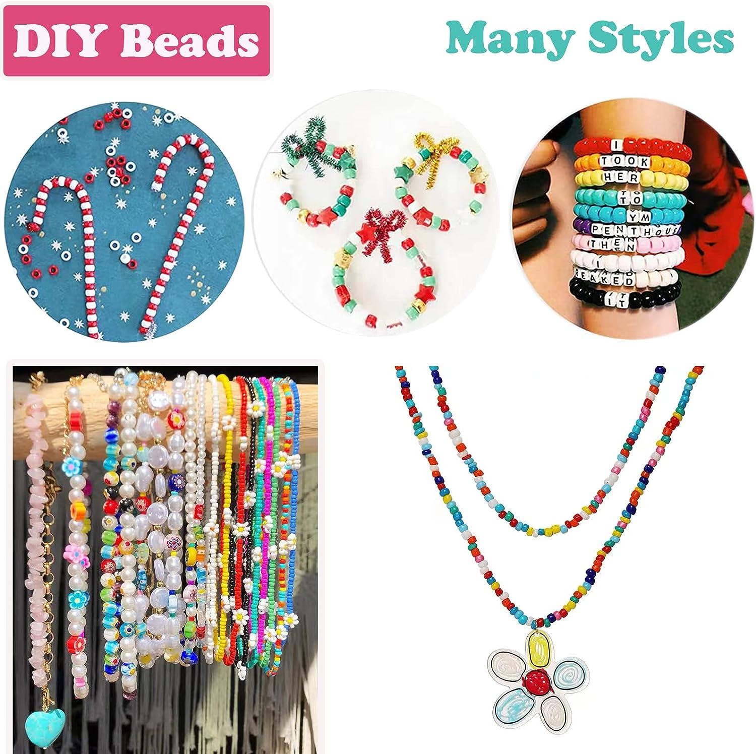 MontoSun Bead Bracelet Making Kit Pony Beads Polymer Clay Beads for  Bracelets Making Charms Beads Flower Smiley Letter Beads for Jewelry Making  DIY Art and Crafts Gifts for Girls age 4 5 6 7 8 9 10-12