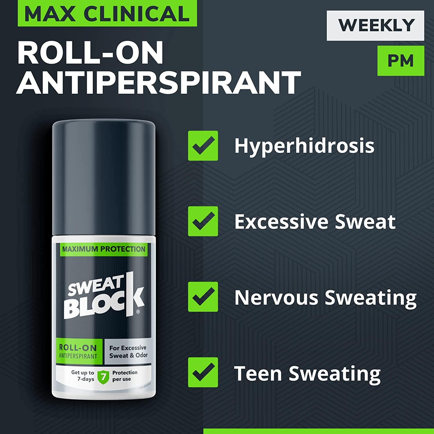 SweatBlock Antiperspirant Rollon with DRIBOOST [PM] Hyperhidrosis
