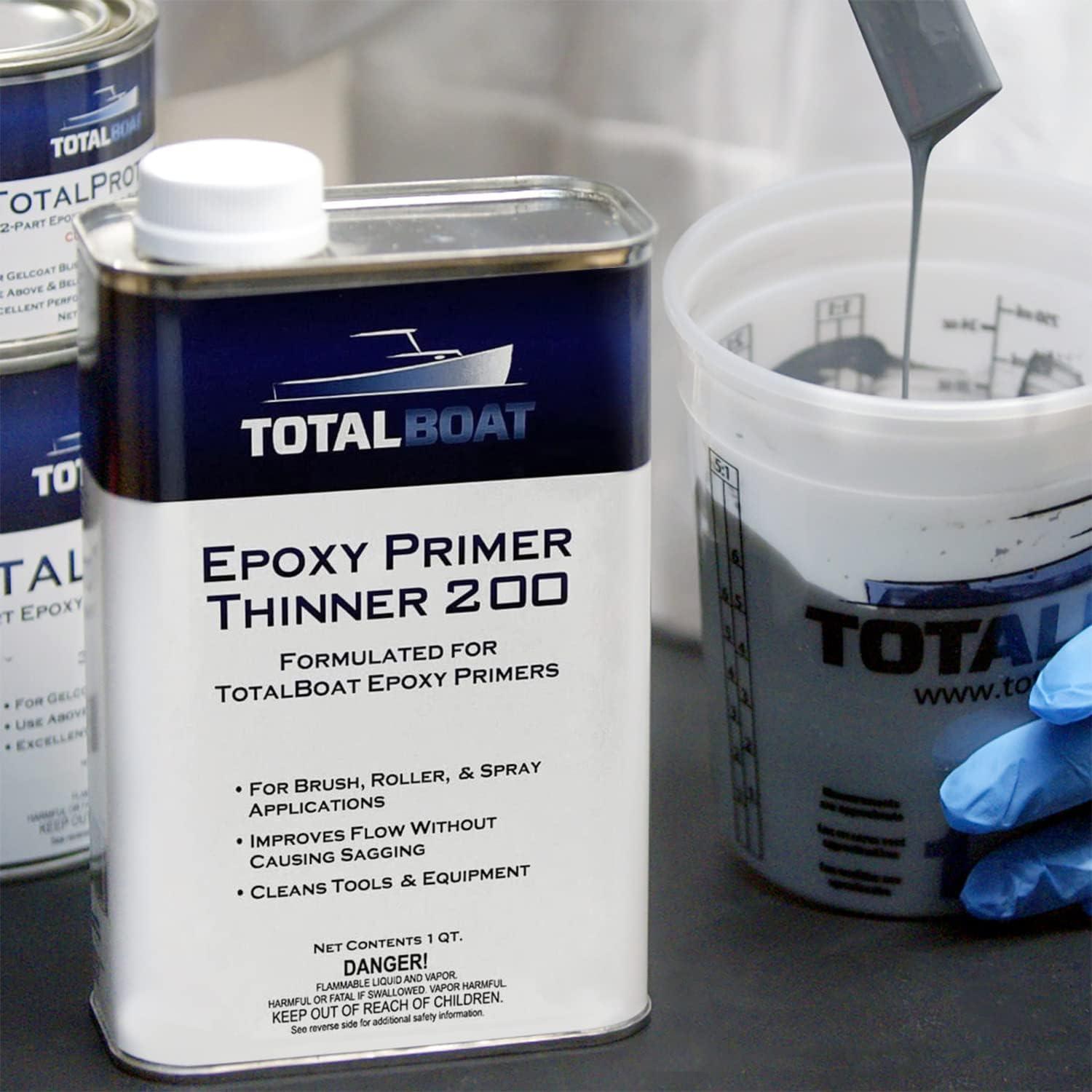 TotalBoat Epoxy Primer Thinner 200 Marine Solvent (Quart) 32 Fl Oz