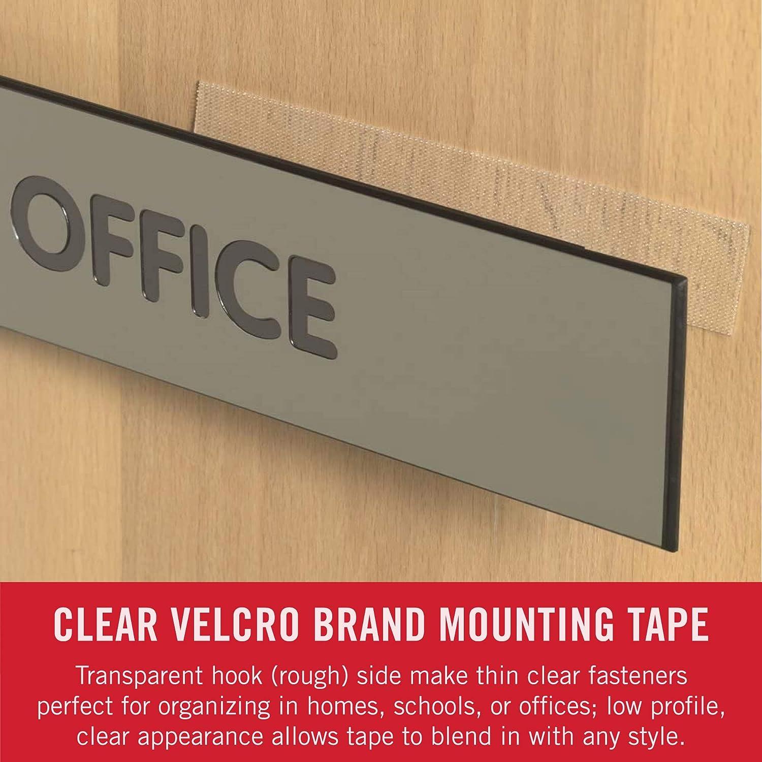 VELCRO Brand Thin Clear Tape, 15 Ft x