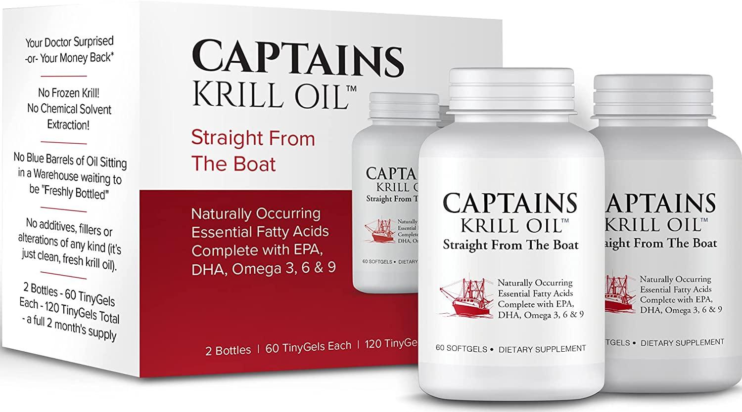 Premium Captains Krill Oil Directly Sourced from the Sea, Not a Factory