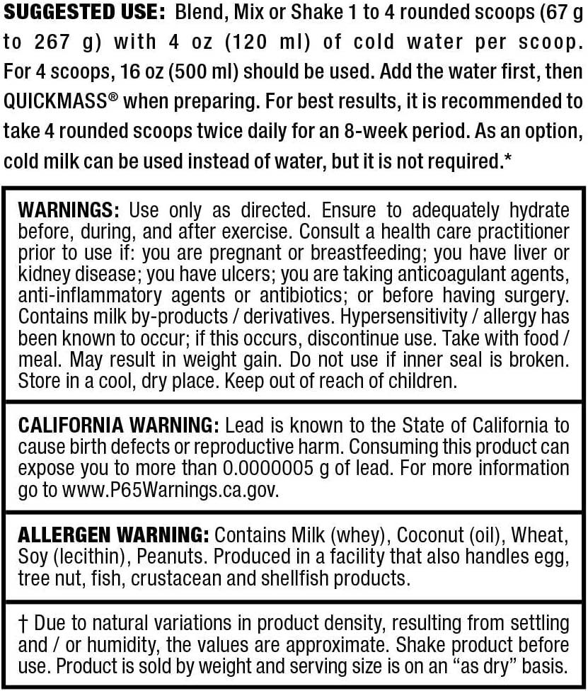 ALLMAX Nutrition QuickMass Rapid Mass Gain Catalyst Chocolate Peanut