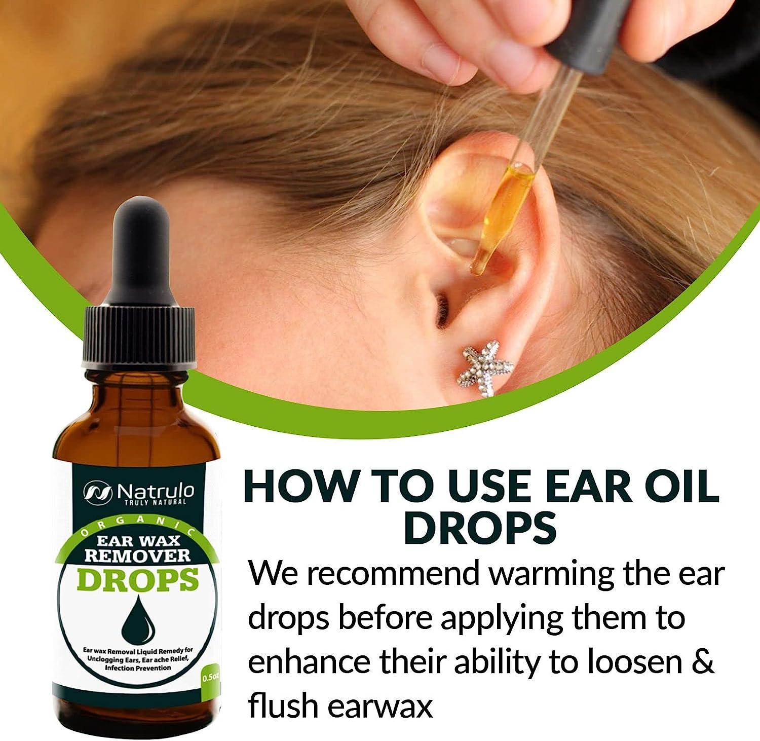 Organic Ear Wax Remover Drops for Clogged Ears Natural Ear Wax Cleaner