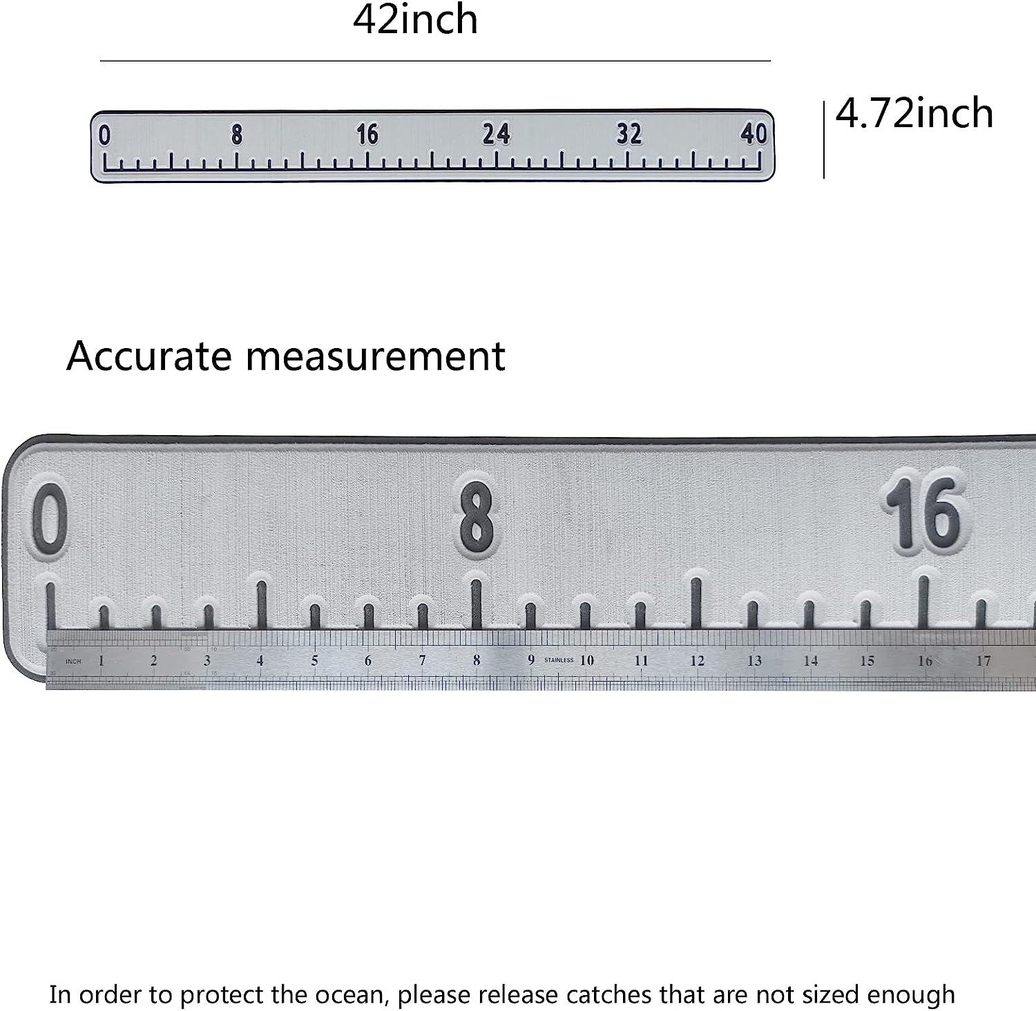 Hzkaicun/Fish Ruler/40/with Backing Adhesive/Fish Measuring Sticker/Foam Fish  Ruler for Boat/Fish Measuring Board/Suitable for/Fish  Boat/Cooler/Kayak/Yacht/Fish Ruler Boat Accessories 40 Light gray