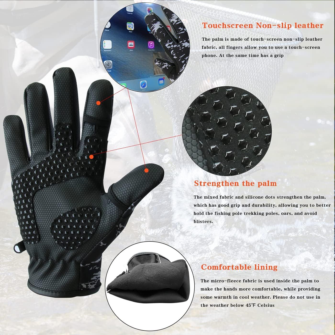 Fishing Gloves for Men and Women 2 Cut Fingers for Photography Fly Fishing  Ice Fishing Running Fishing Gloves Men Fingerless Sun Protection Fingerless
