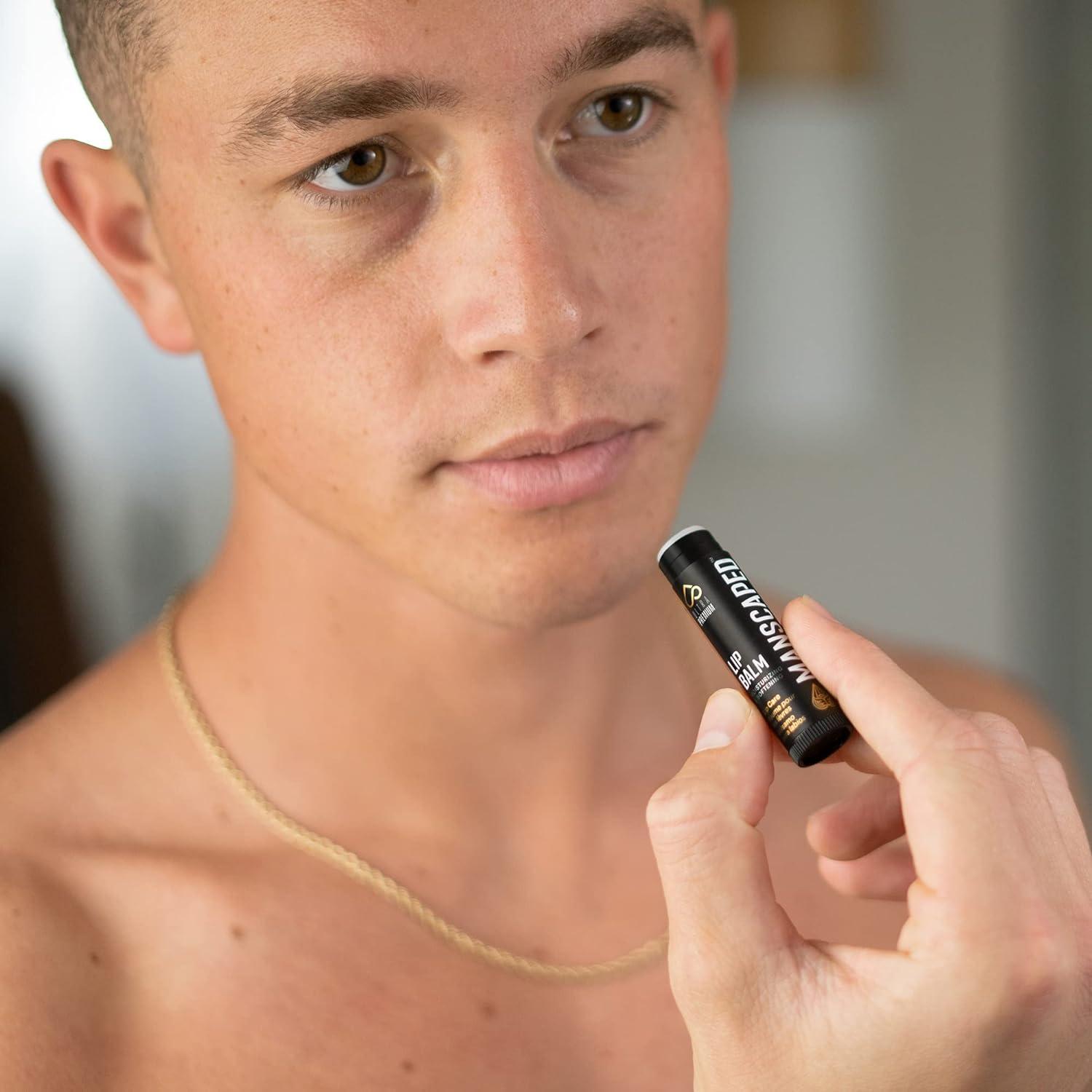 MANSCAPED Moisturizing and Soothing Lip Balm Infused with Vitamin E Peppermint Oil and