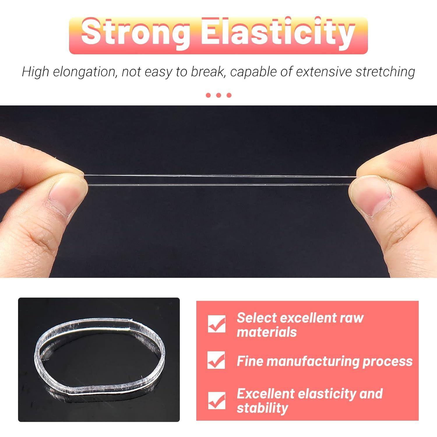 1500 Pcs Small clear hair elastics, clear elastic hair band, Soft plastic  hair ties no damage tiny rubber bands for girls