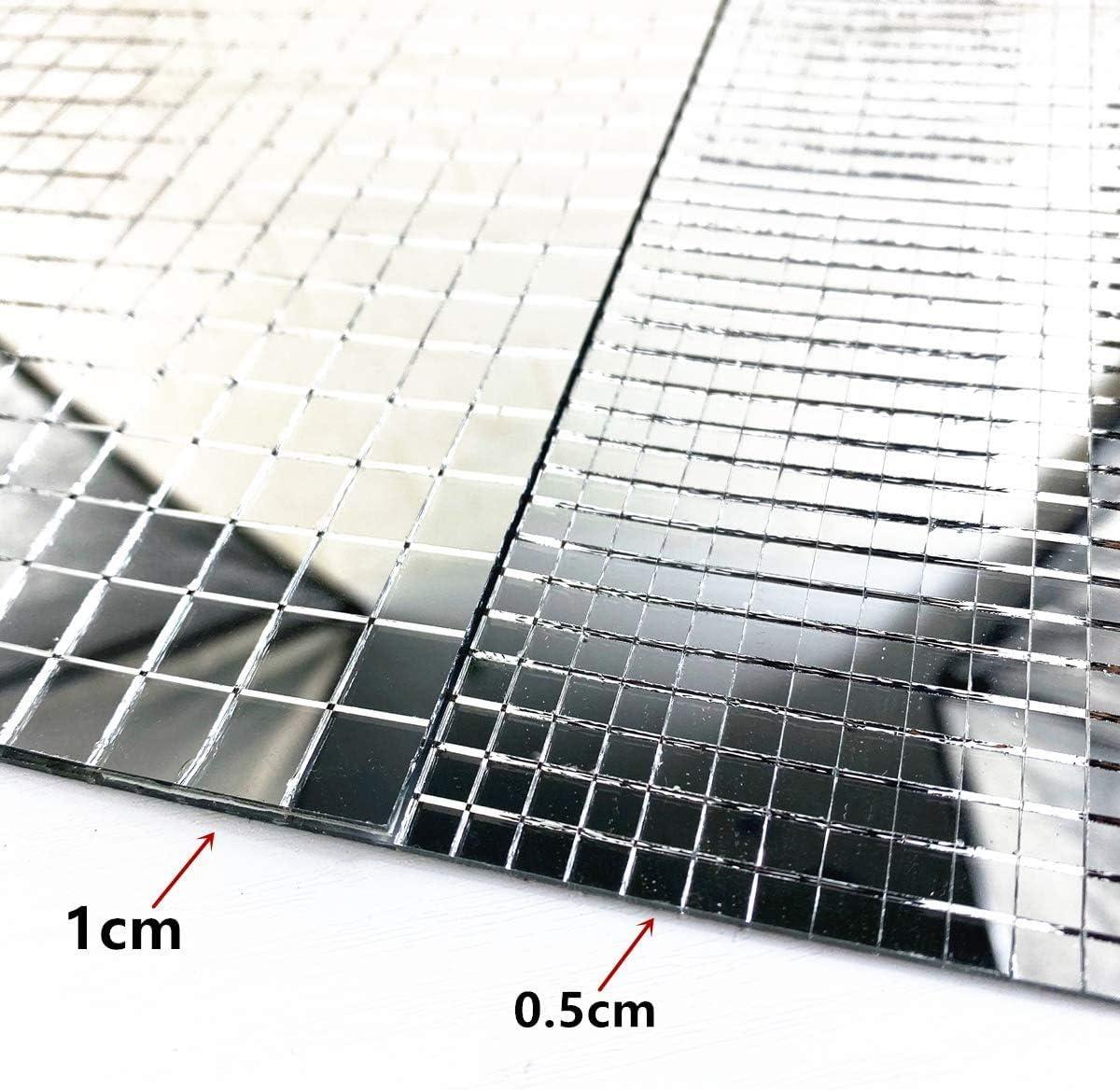 4320Pcs Silver Self Adhesive Mosaic Mirror Tiles for Crafts,for
