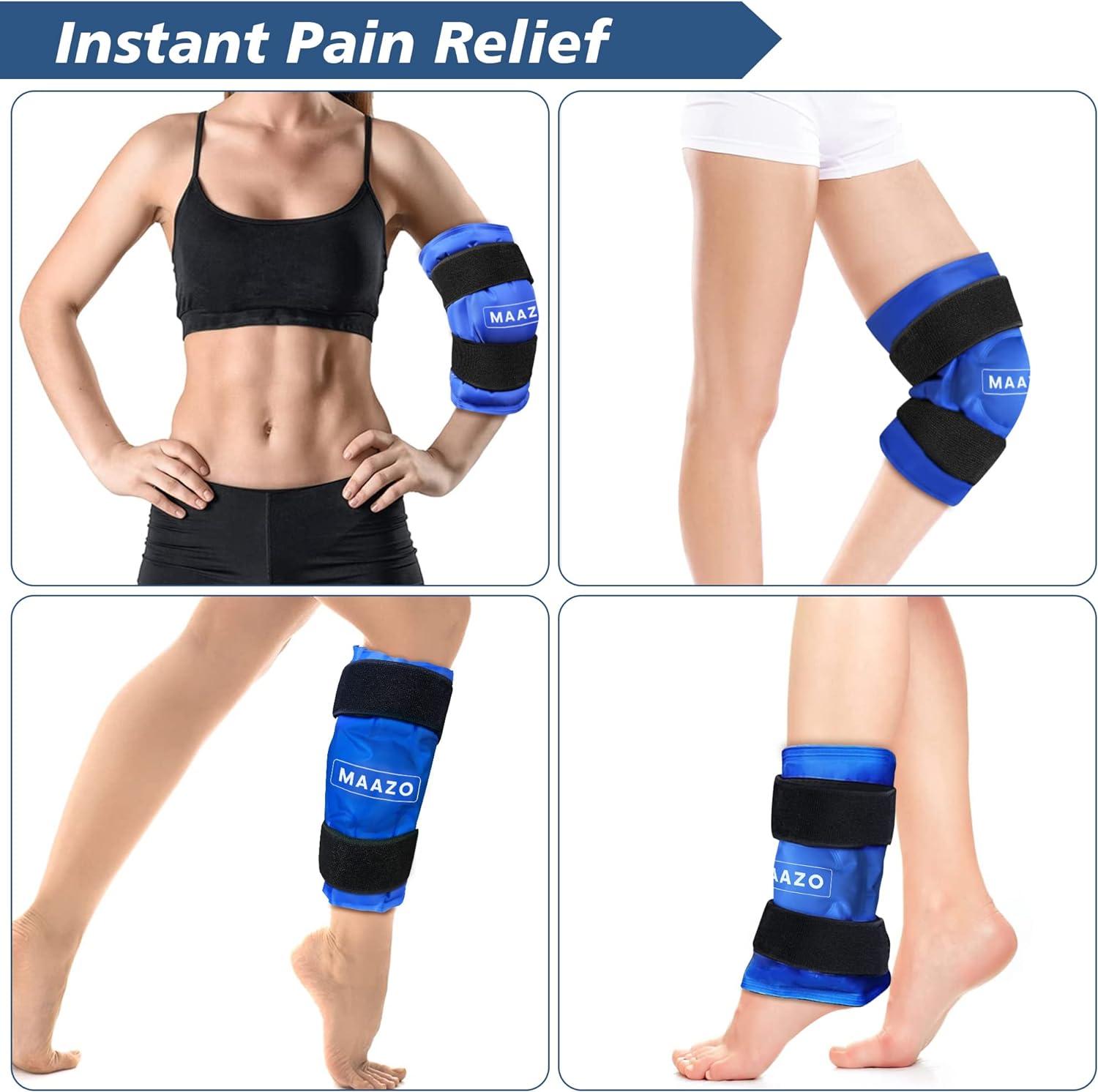 MAAZO Knee Ice Pack Wrap Hot & Cold Therapy for Knee Pain Relief