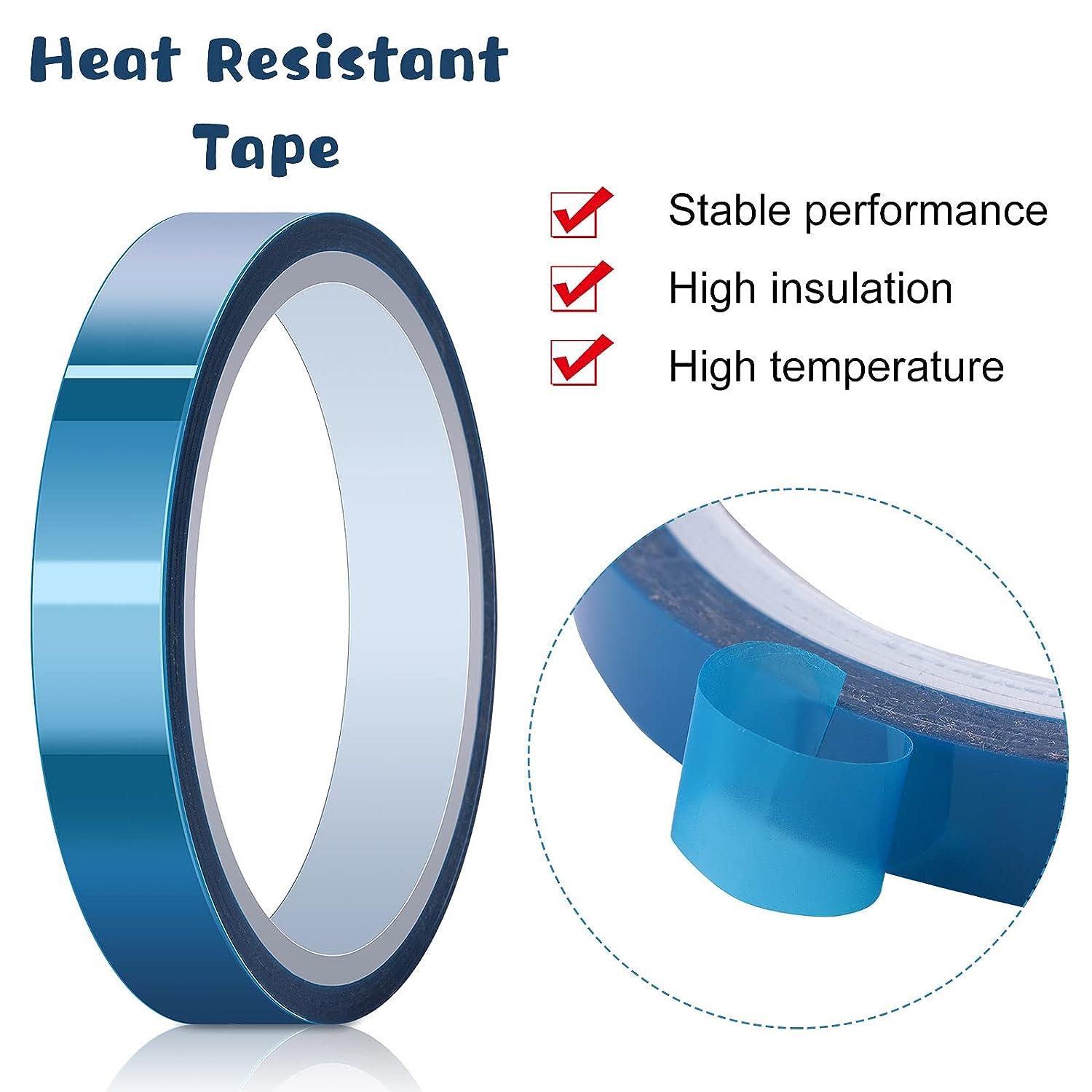 Hopet Heat Transfer Tape-6 Rolls Heat Resistant Tape, No Residue  Sublimation Heat Tape For Sublimation Tumblers And Electronics Craft  Heat Press Tape 10Mm High Heat Tape 