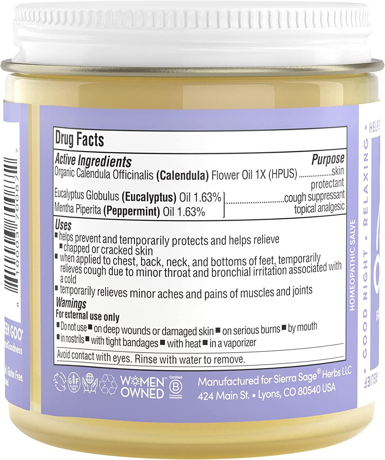 Green Goo Free To Breathe Natural Decongestant, Chest Rub Cream For