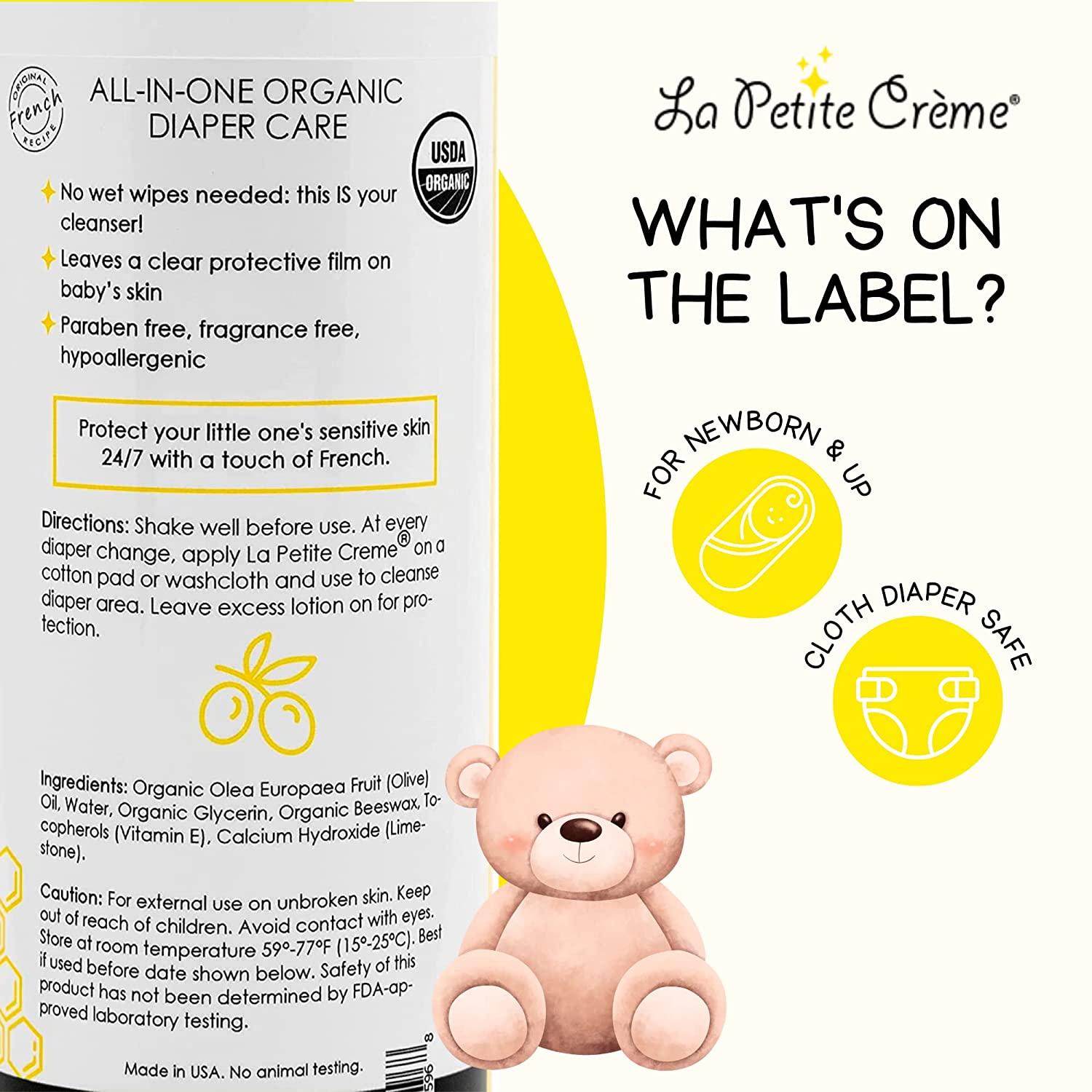 La Petite Creme French Organic Diapering Lotion Diaper Cream