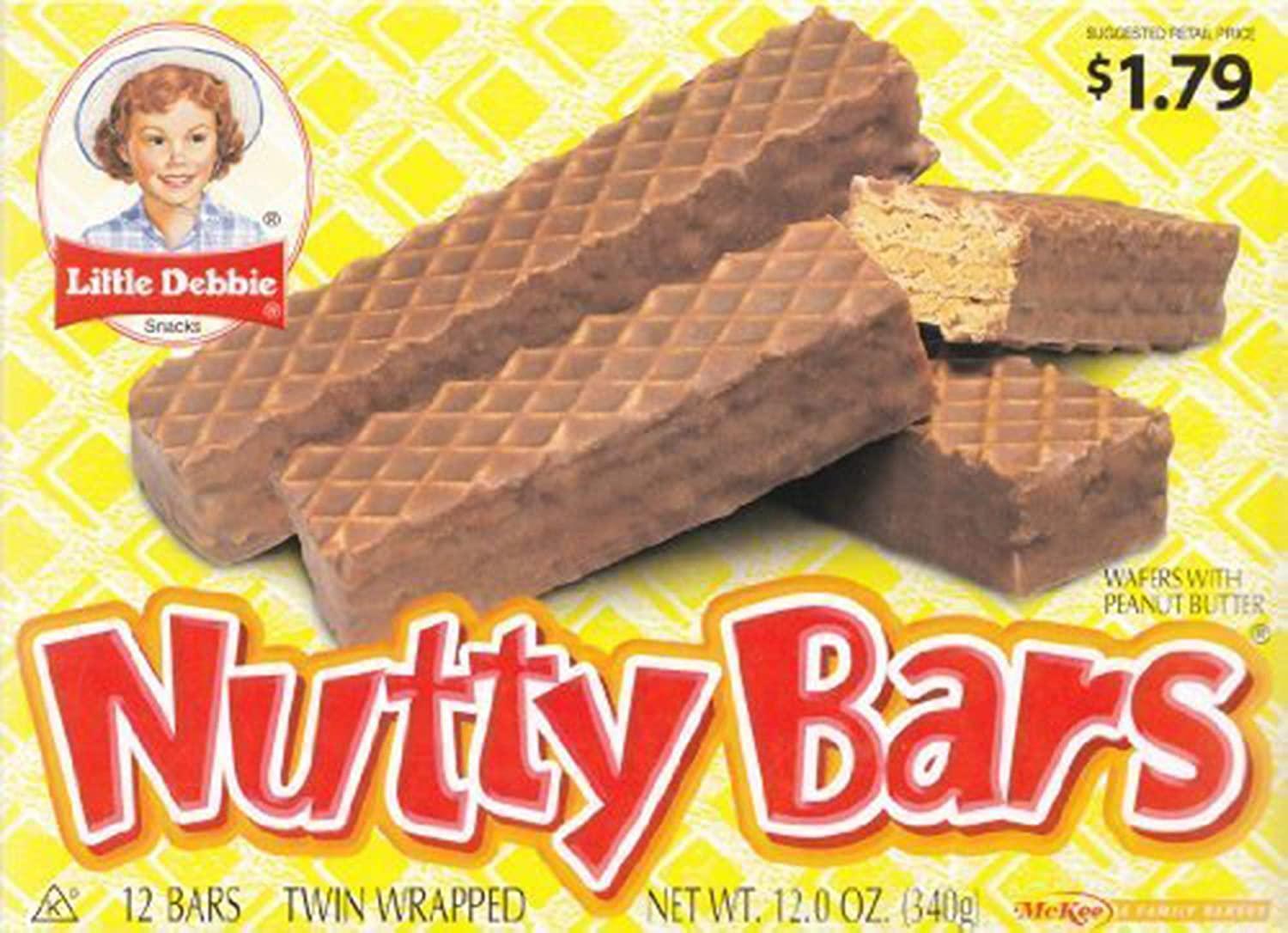 Little Debbie Nutty Bars Wafer Bar 25.2 Oz (3 Boxes) by Little Debbie