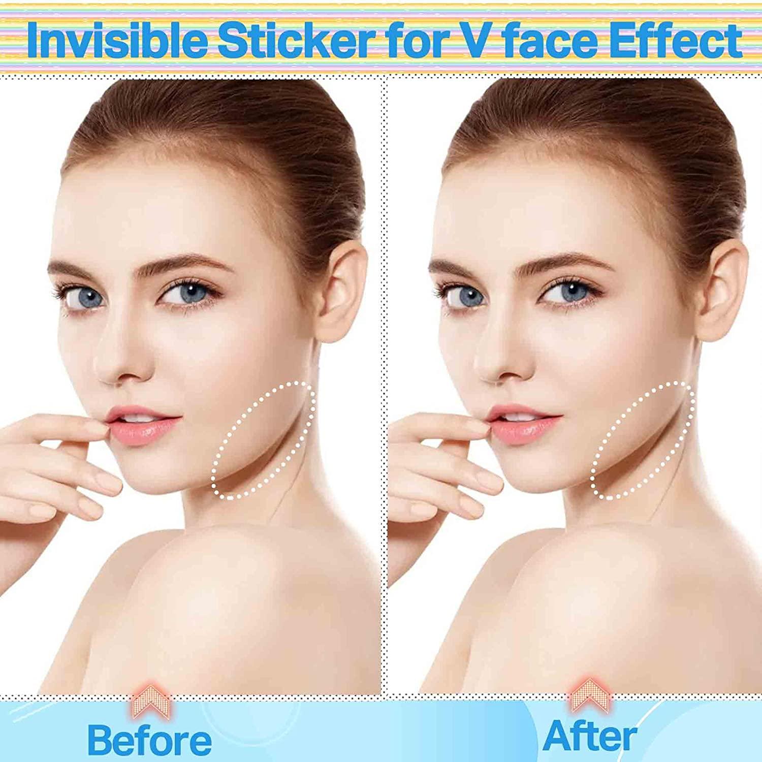 Face Lift Tape, 100 Pcs Face Lift Tape Invisible, Face Tape Lifting  Invisible Makeup Tape Instant Face Lift Neck Tape Facial Tape for Jowls  Double