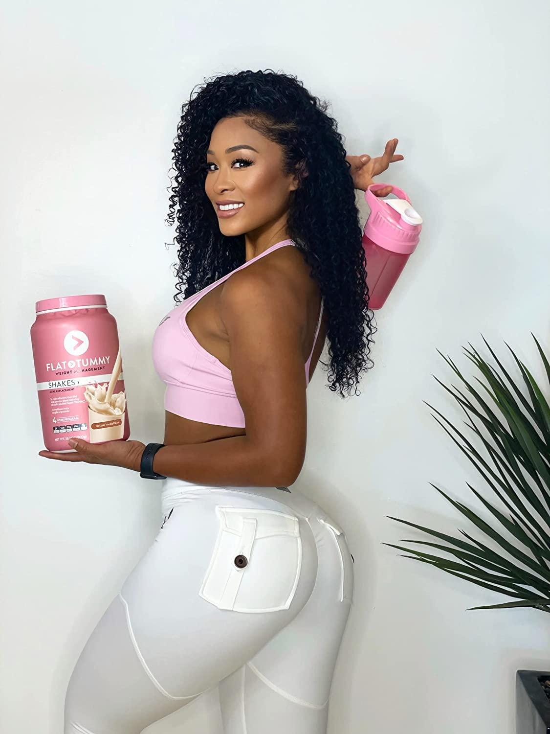 Flat Tummy Meal Replacement Shake Vanilla, 20 Servings Plant Based