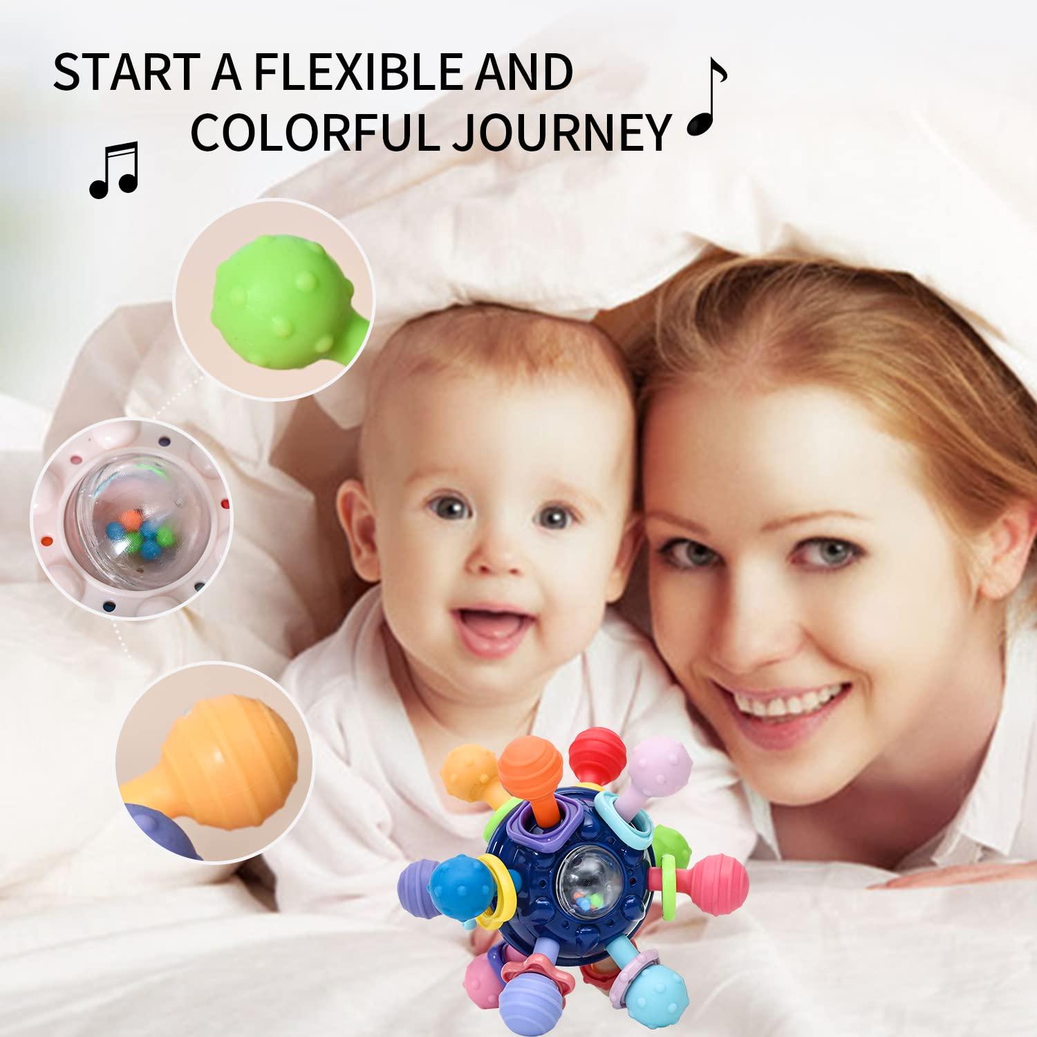 Baby Teething Toy With Lights & Sounds - Giraffe Sensory Chew Toy For Babies 3-18 Months