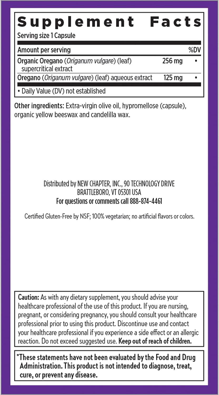 New Chapter Oregano Force for Immune Support with Supercritical Organic