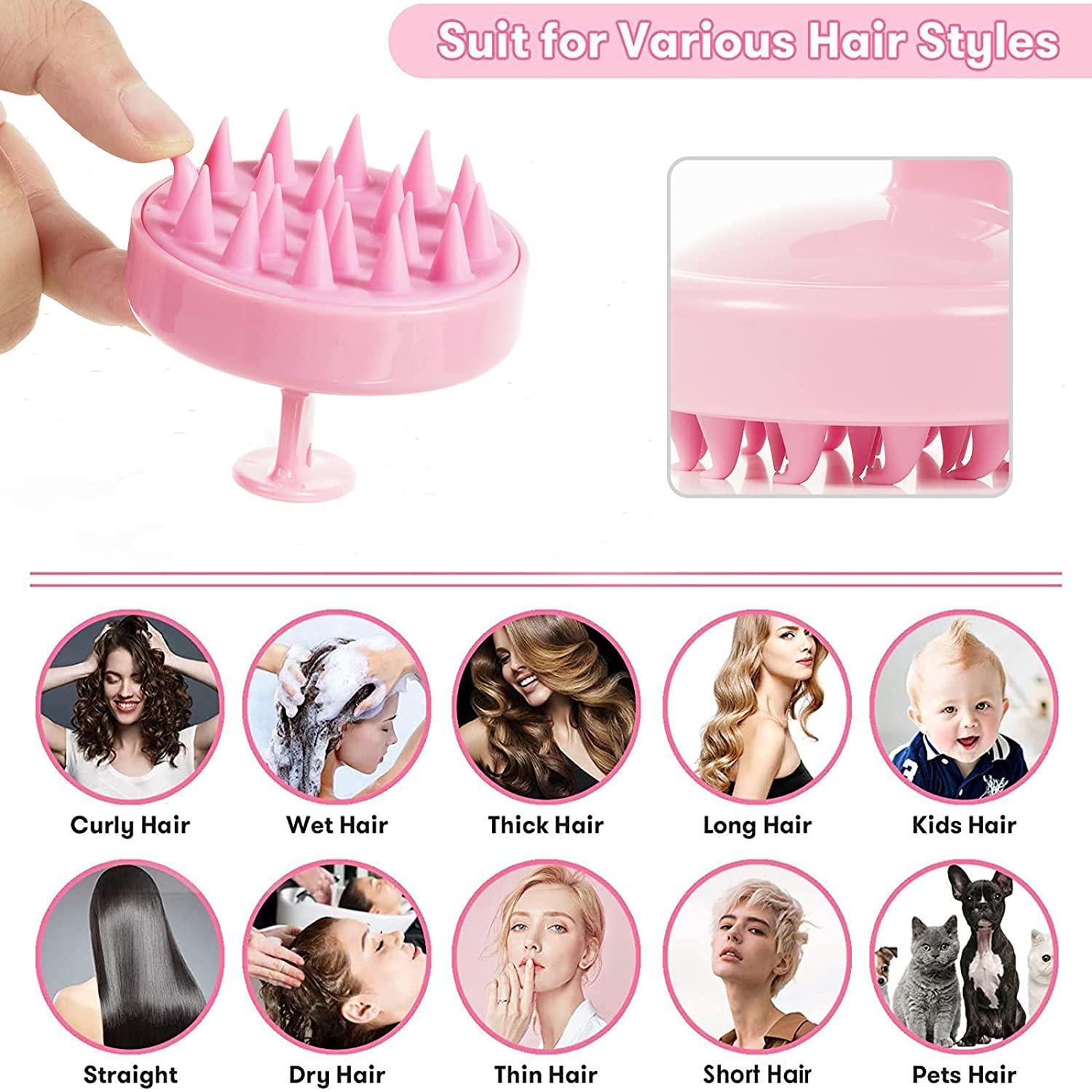 Scalp Massager, Shampoo Brush Hair Scrub Brush for Wet and Dry Hair