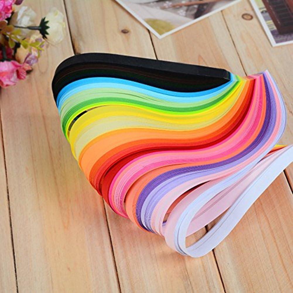 Quilling Paper,Multi-Color 720 Pcs Quilling Paper Strips in 36 Colors 540mm  Length 3/5/7/10mm Width(3mm)