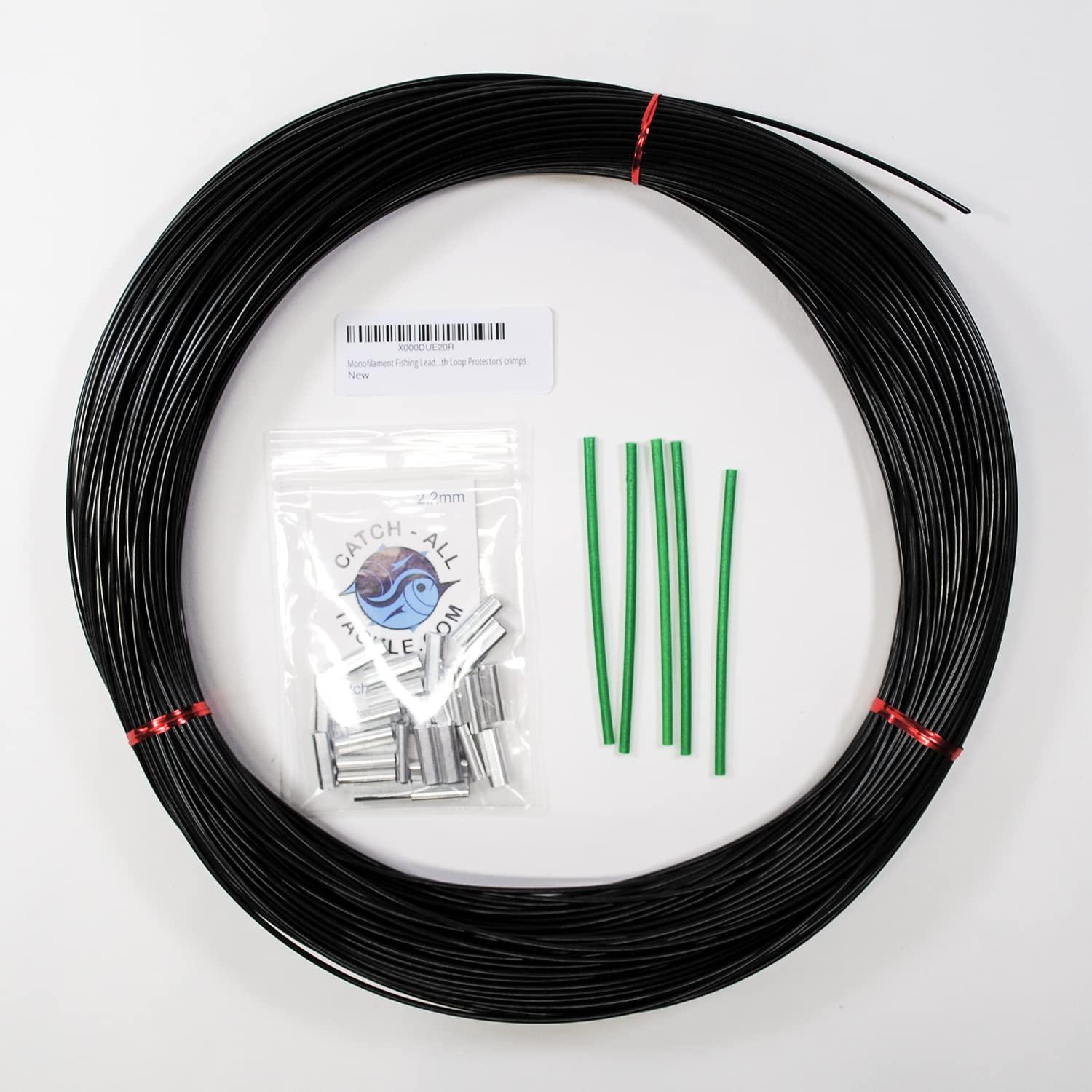 Monofilament Fishing Leader Kit 100yds 2.0mm-400lb Black with Loop