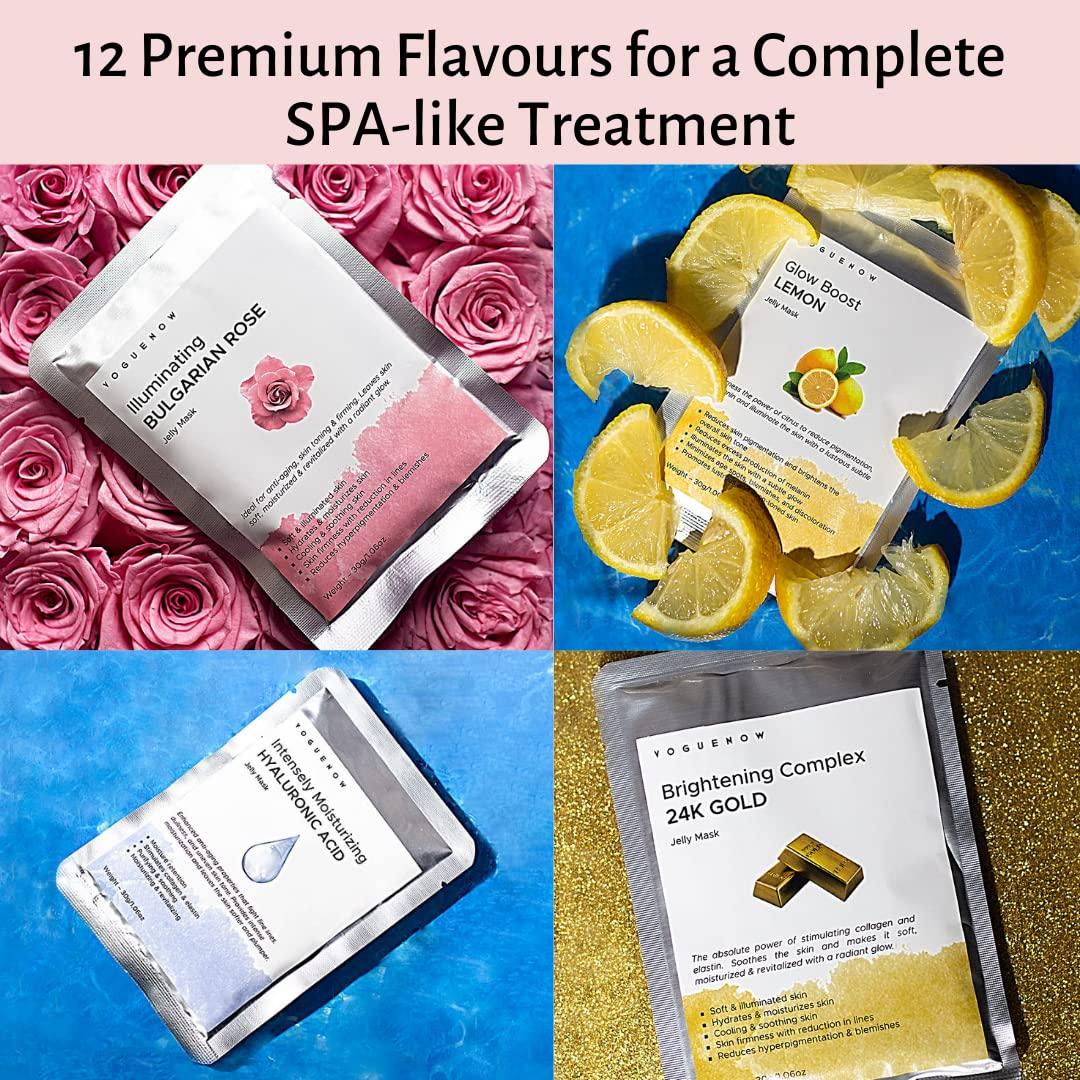 Jelly Face Mask for Facials 12 Flavors Hydrating & Brightening