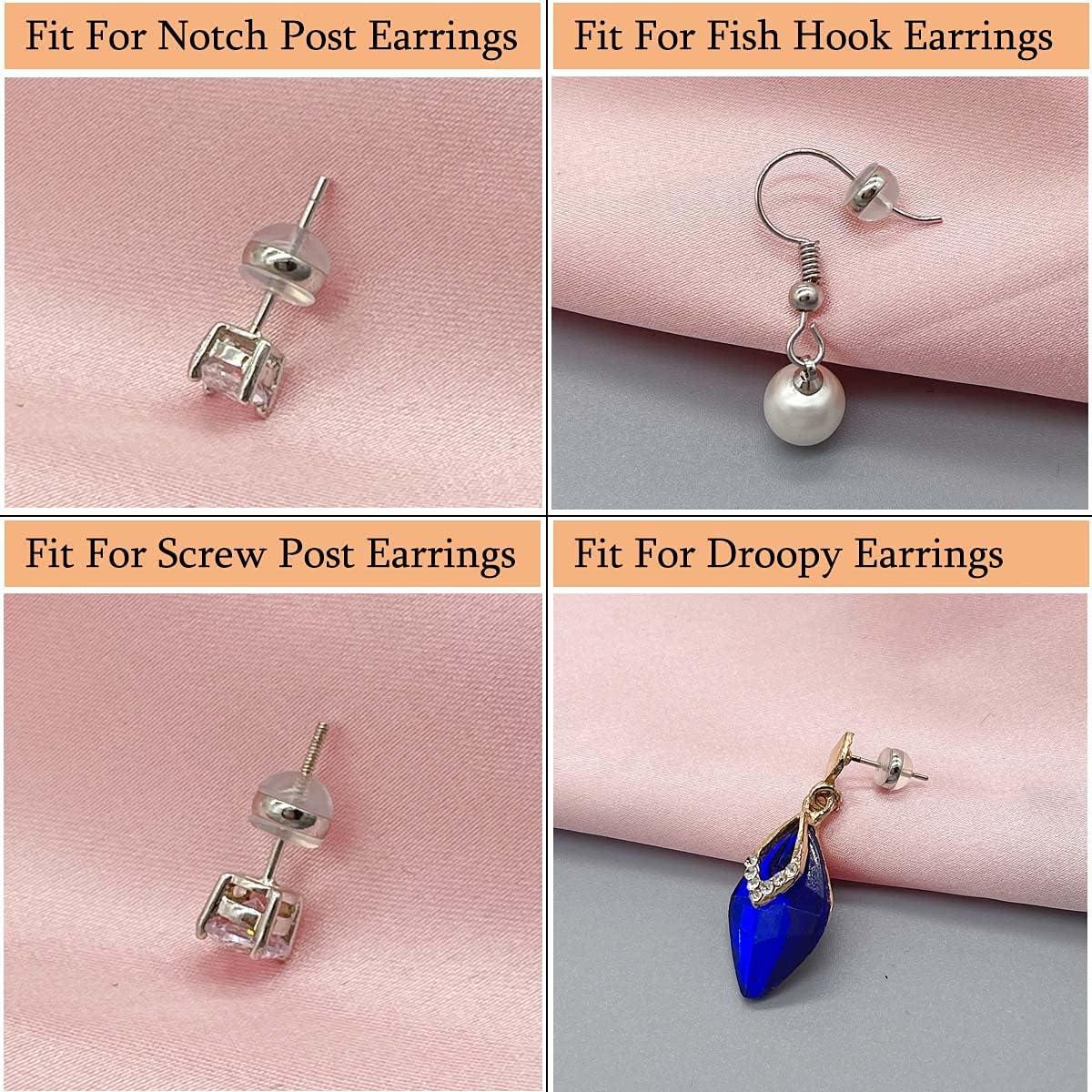 925 Hypoallergenic Earring Hooks with Clear Silicone Earring Backs Stoppers  for DIY Jewelry Making - China Earring Hooks and Earring Hook price