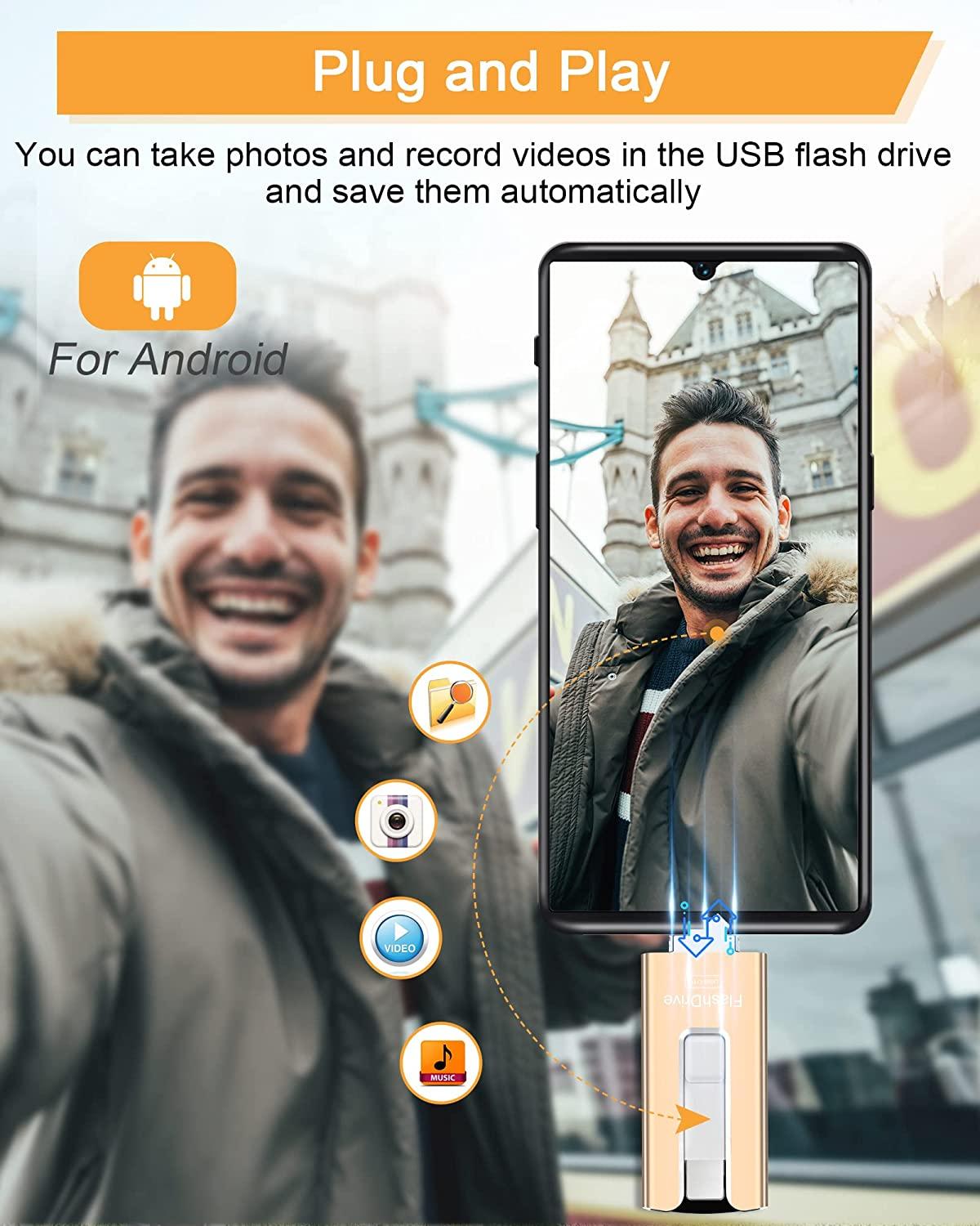 Sunany 256GB USB Flash Drive High Speed External Thumb Drive for