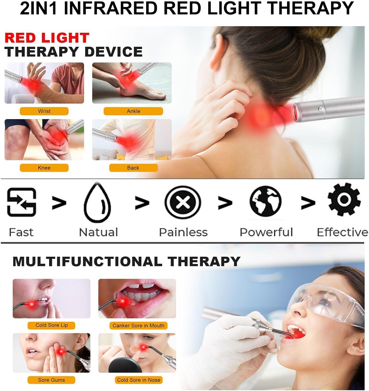GYLRD Infrared Light Therapy Cold Sore Treatment Torch 5 Wavelengths
