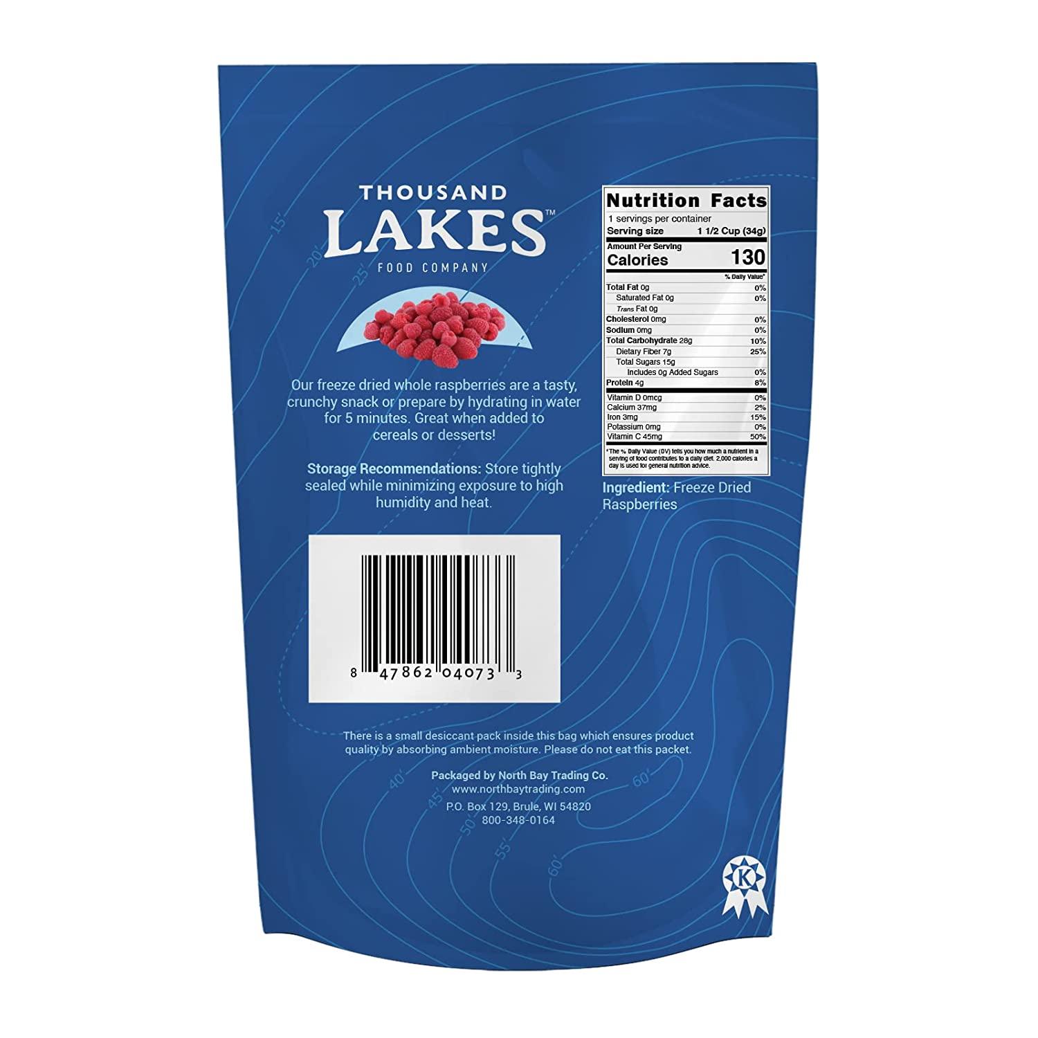 Thousand Lakes Freeze Dried Fruits and Vegetables Raspberries 1.2