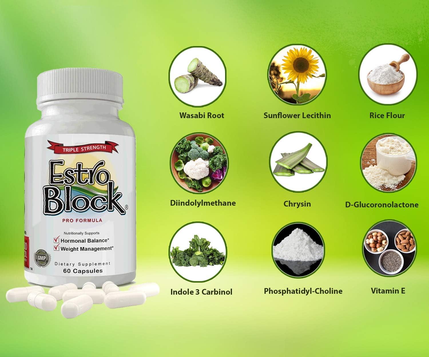 Estroblock PRO Triple Strength 60 Capsules DIM & Indole 3Carbinol