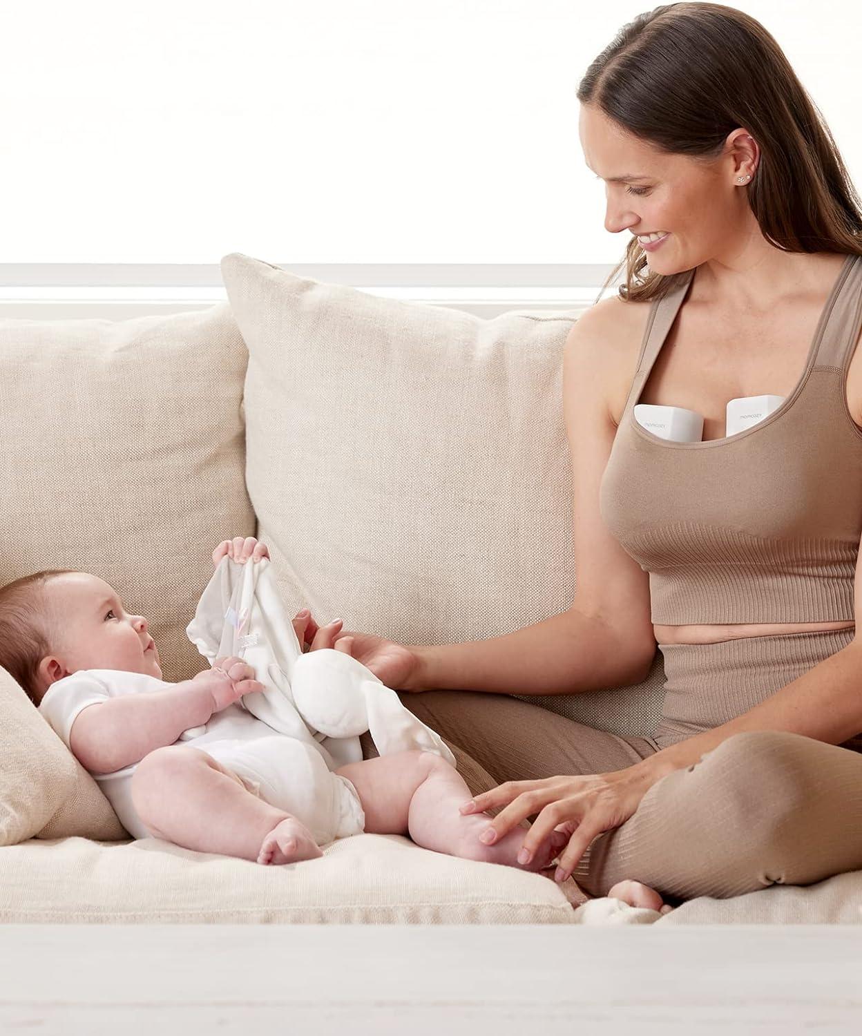 Momcozy Elektrische borstkolf, S12, handsfree melkpomp, geluidsarm en pijnloos, 2 modi en 9 niveaus, ultrastil, oplaadbare borstpomp, kan in de beha worden gedragen, 24 mm flens