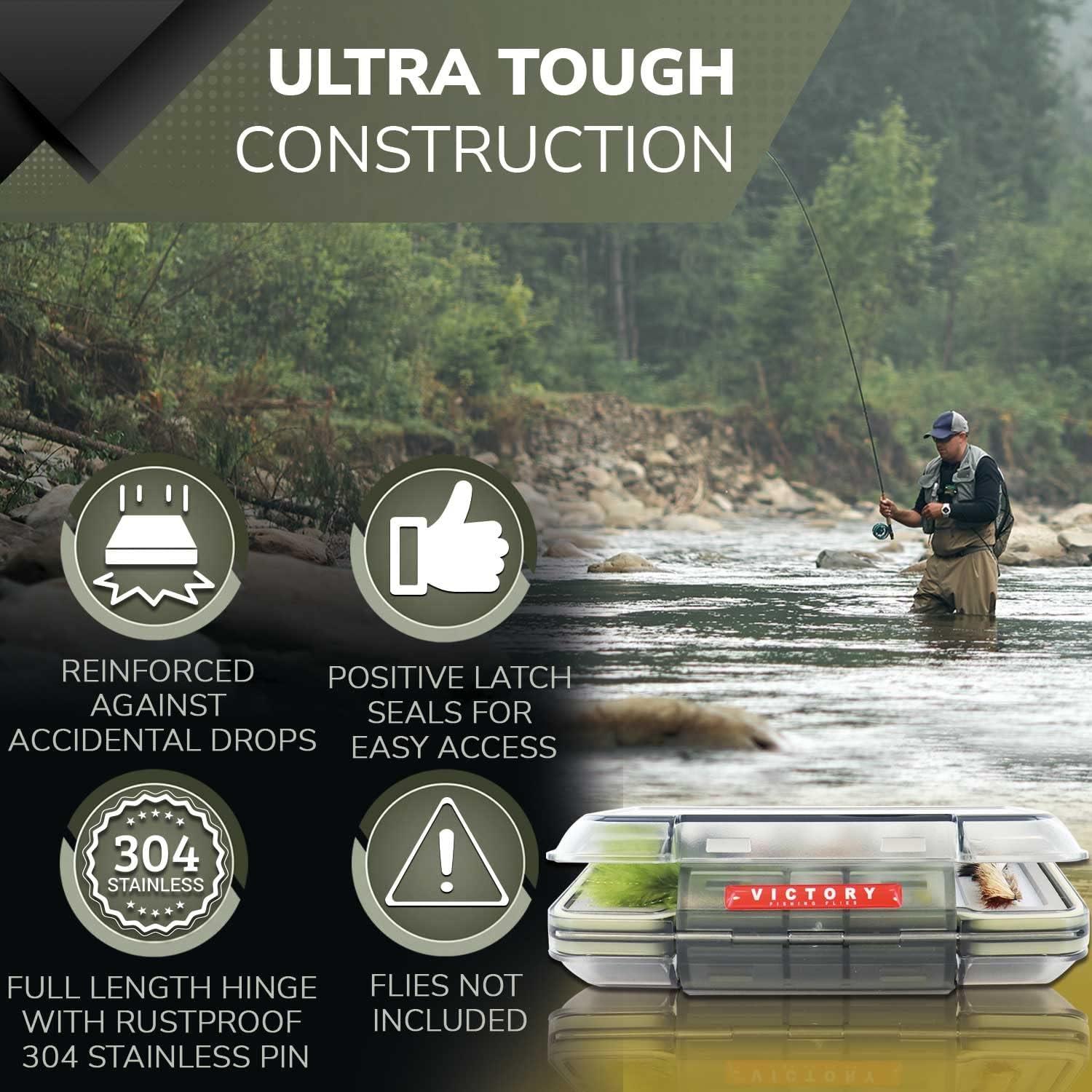 Dry Fly Box Lear Series 3200 Fly Fishing Box Waterproof Double