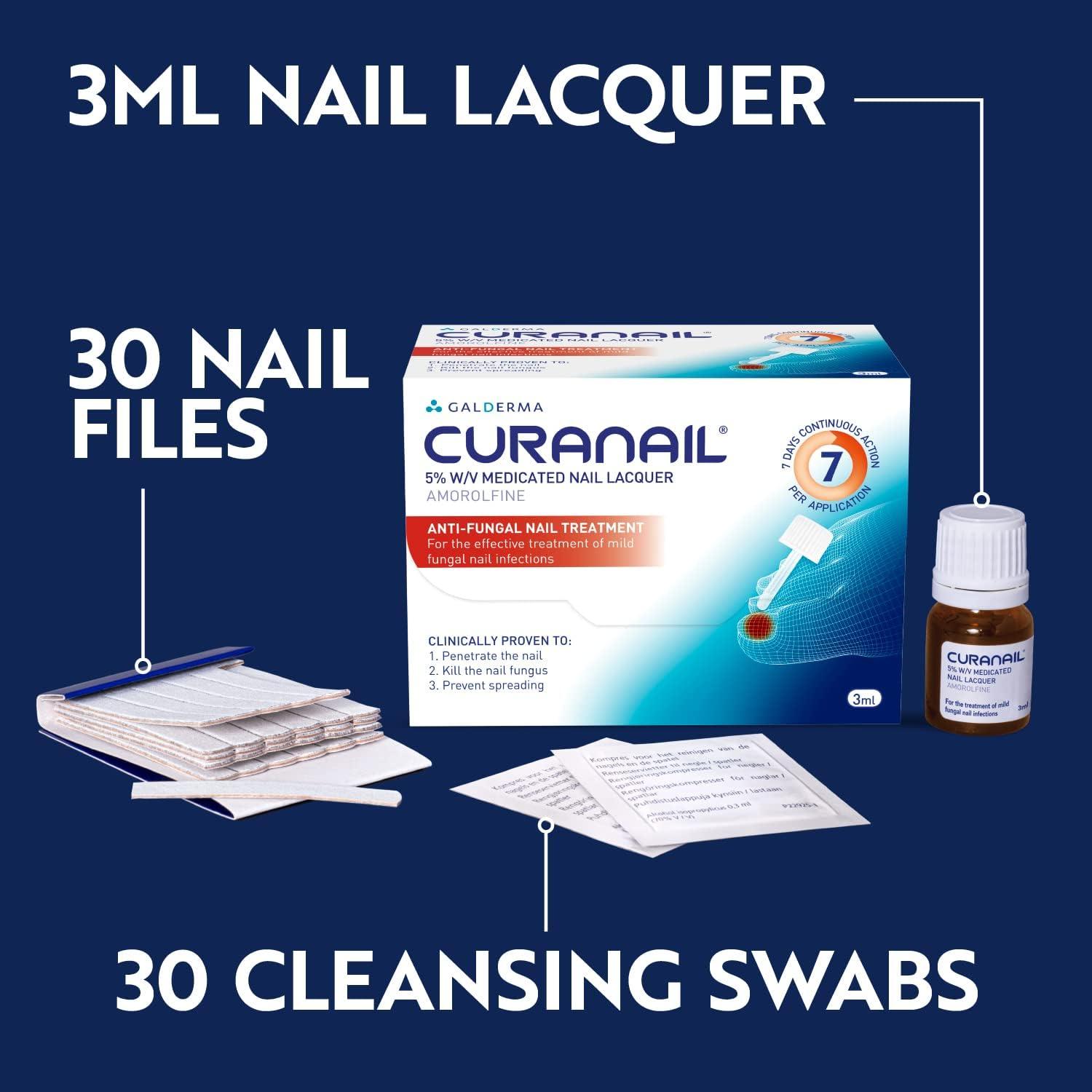 Curanail Fungal Nail Treatment 3ml with 5 Amorolfine Once weekly