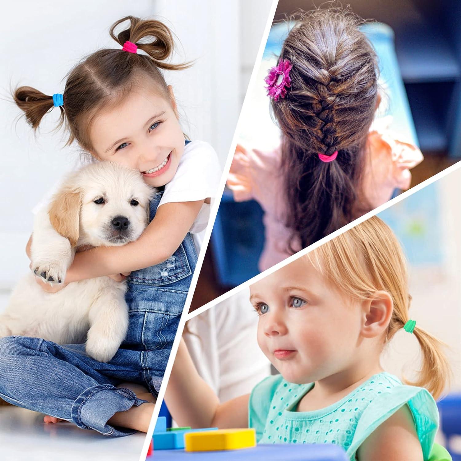 Hanyousheng 200 Pcs Baby Hair Bands Seamless Elastic Hair