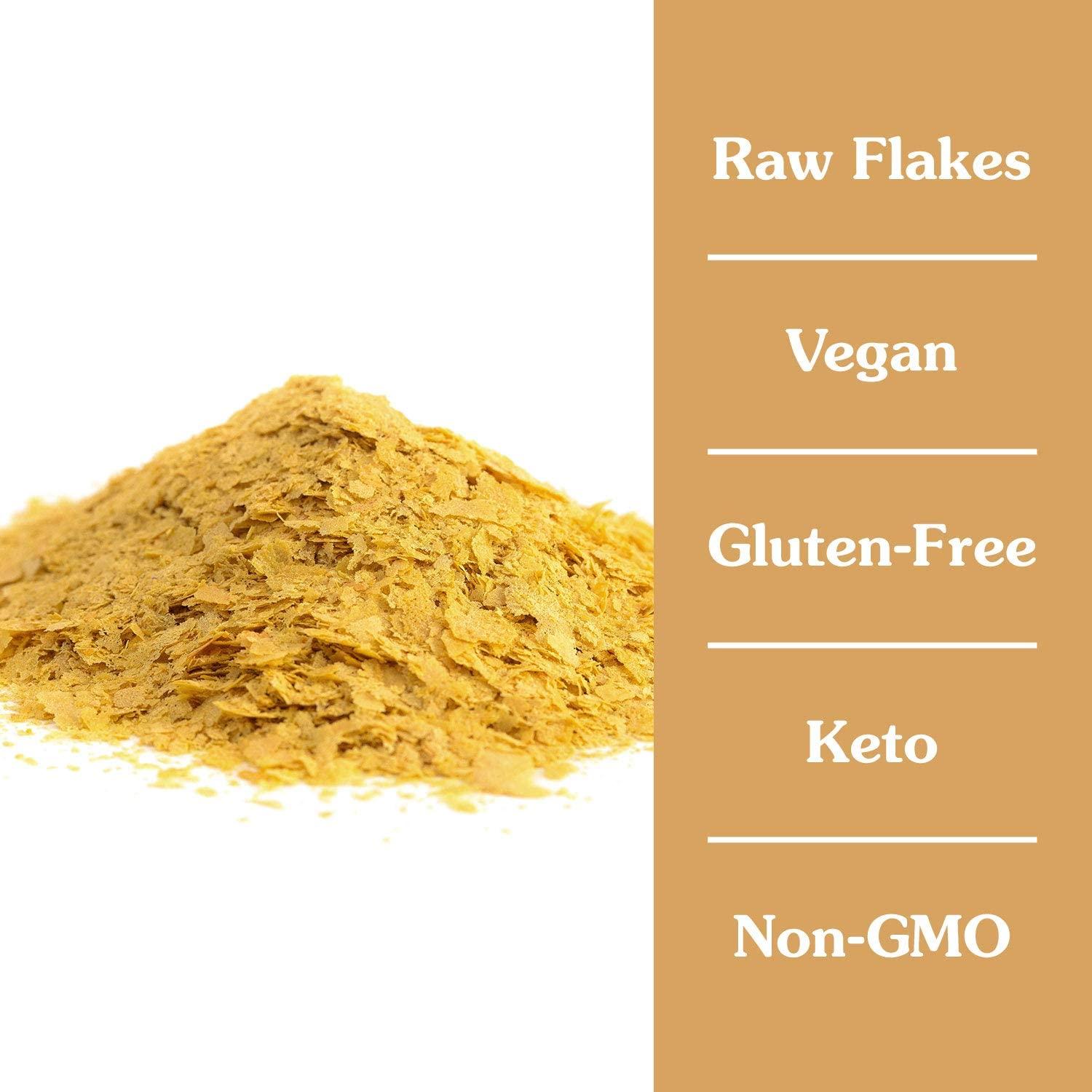 NuNaturals Nutritional Mini Yeast Flakes 24 oz Vegan Cheese Powder